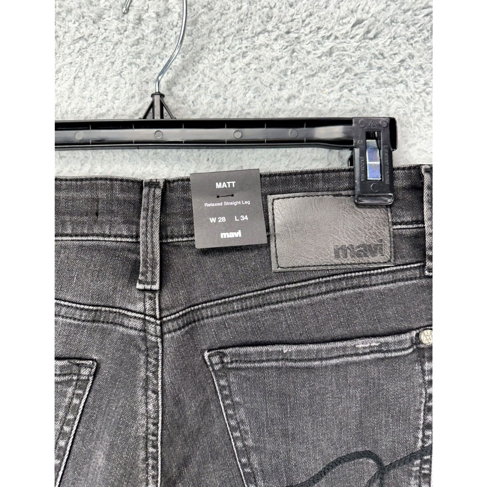 Vintage Mavi Matt Jeans Mens 28X34 Charcoal Grey Relaxed Straight Leg Denim Pants Size US 28 / EU 44 - 7 Thumbnail