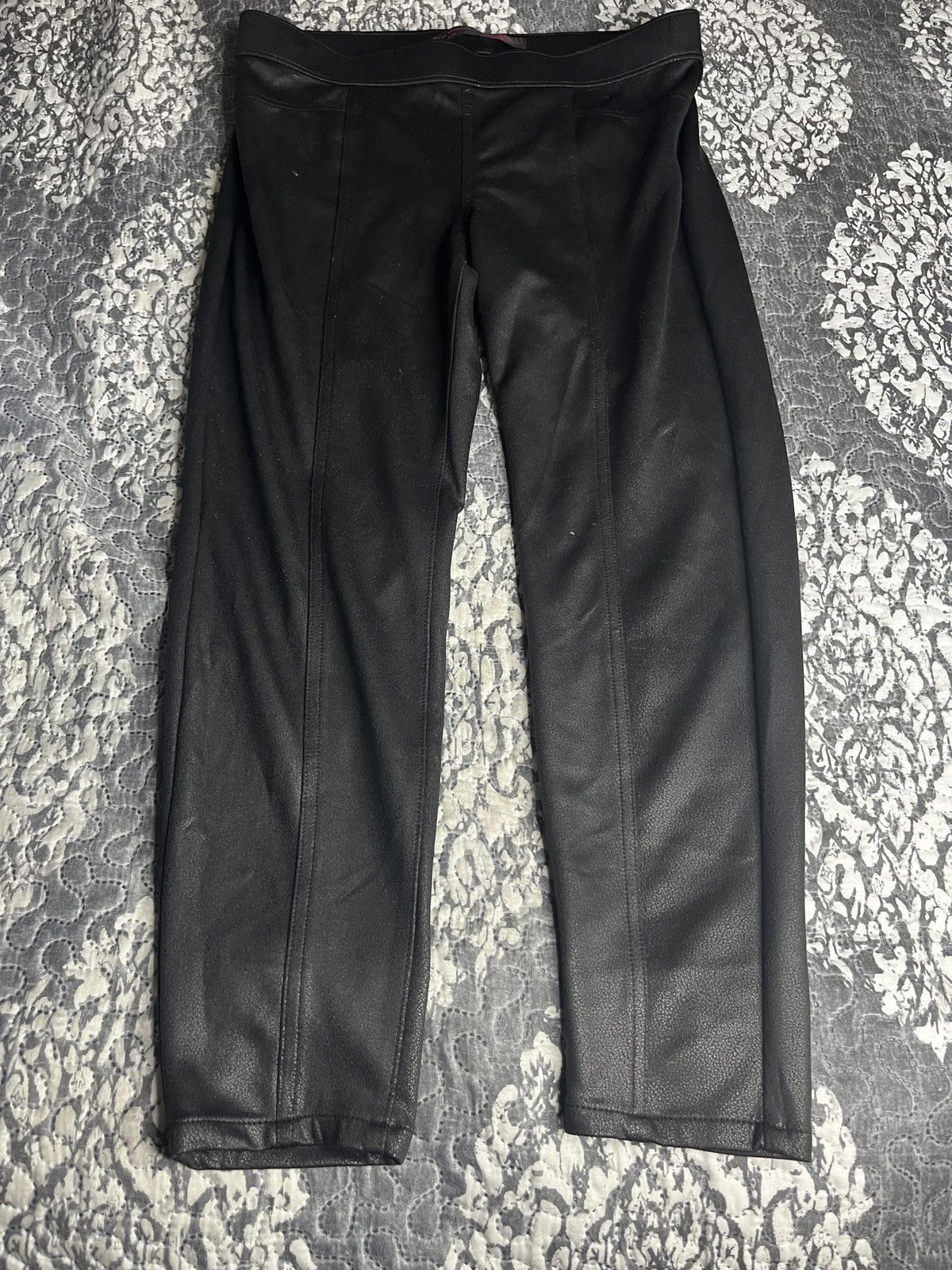 Other No Boundaries Black Faux Leather Pants Size 38" / US 16 / IT 52 - 2 Thumbnail