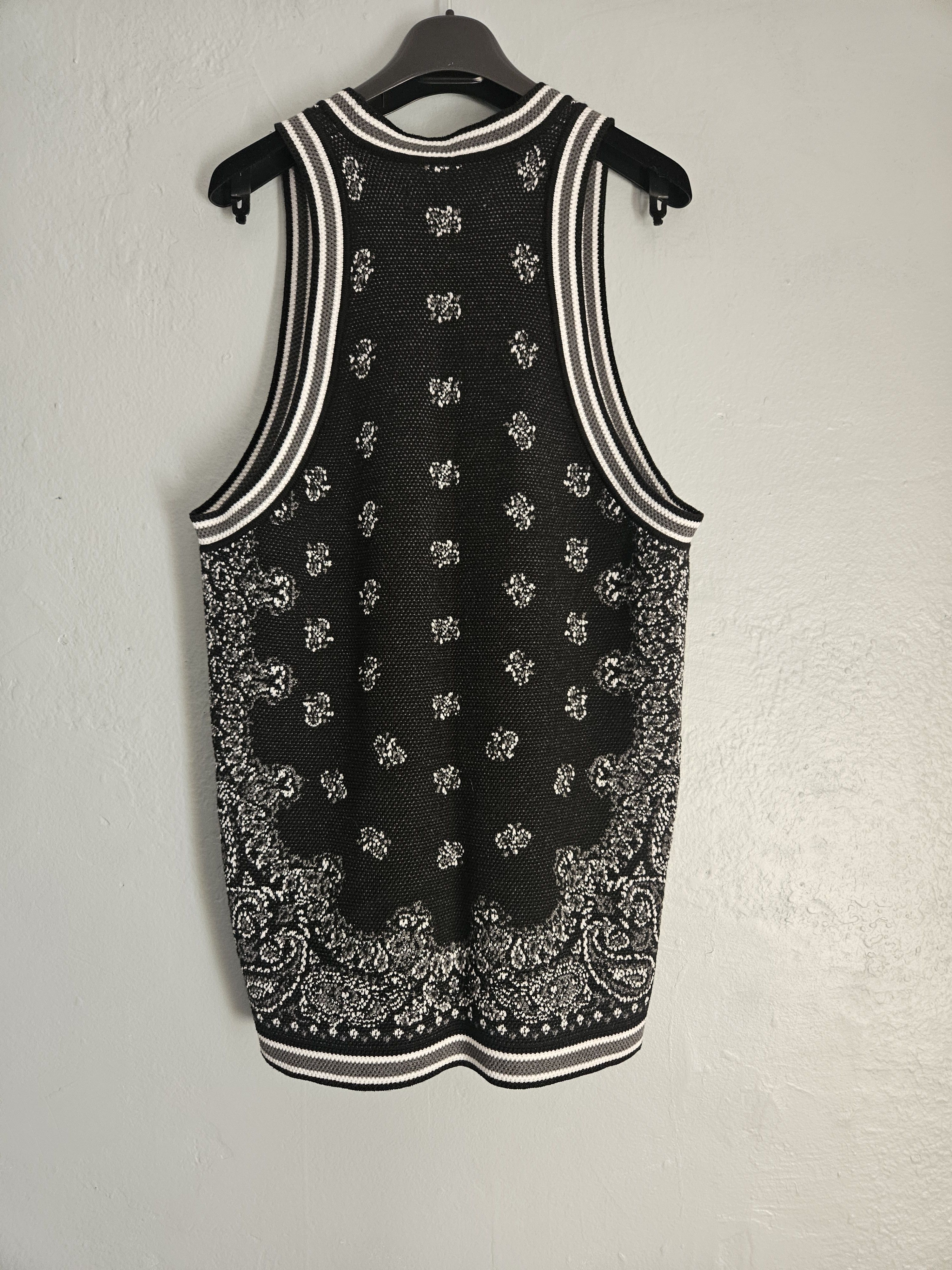 Amiri Black Paisley Bandana Print Oversized Cashmere Tank Top Size US S / EU 44-46 / 1 - 2 Thumbnail