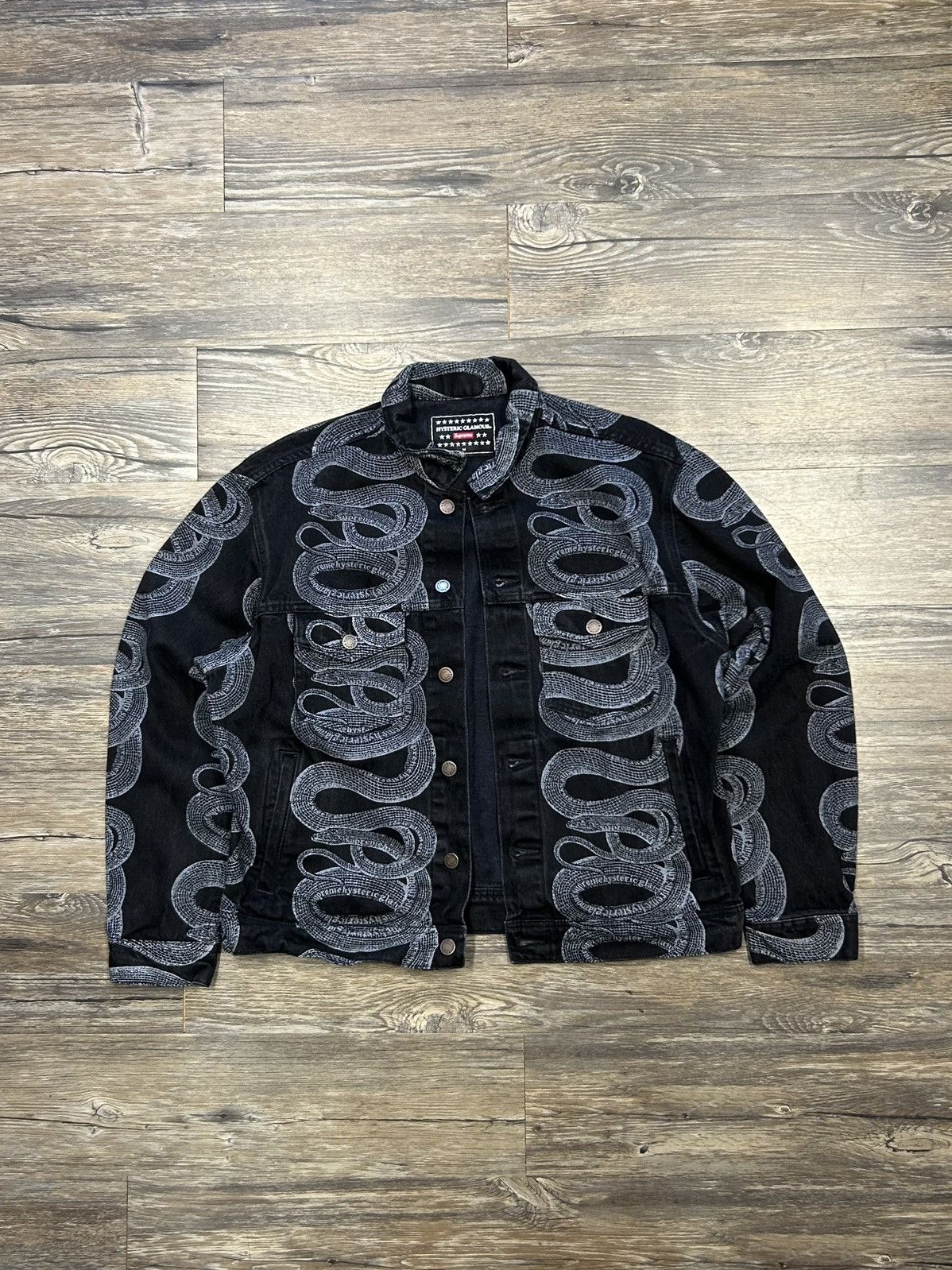 Hysteric Glamour × Supreme Supreme x Hysteric Glamour Snake Denim Jacket |  Grailed