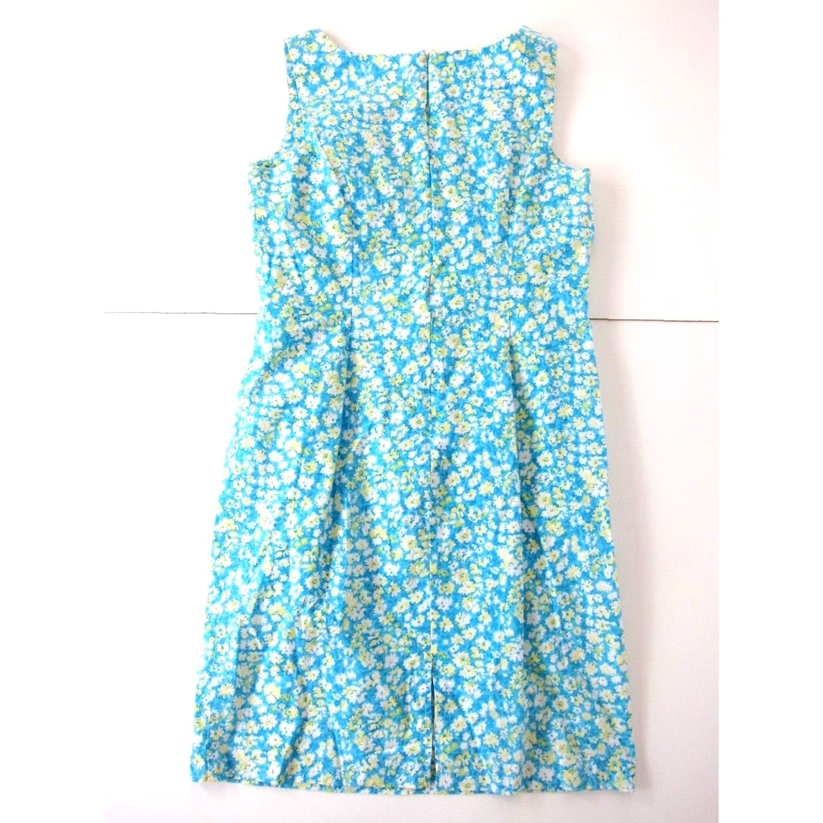 Vintage Chadwick's Real Comfort Cotton Stretch Blue Floral Tank Dress Size 8 Size M / US 6-8 / IT 42-44 - 2 Thumbnail