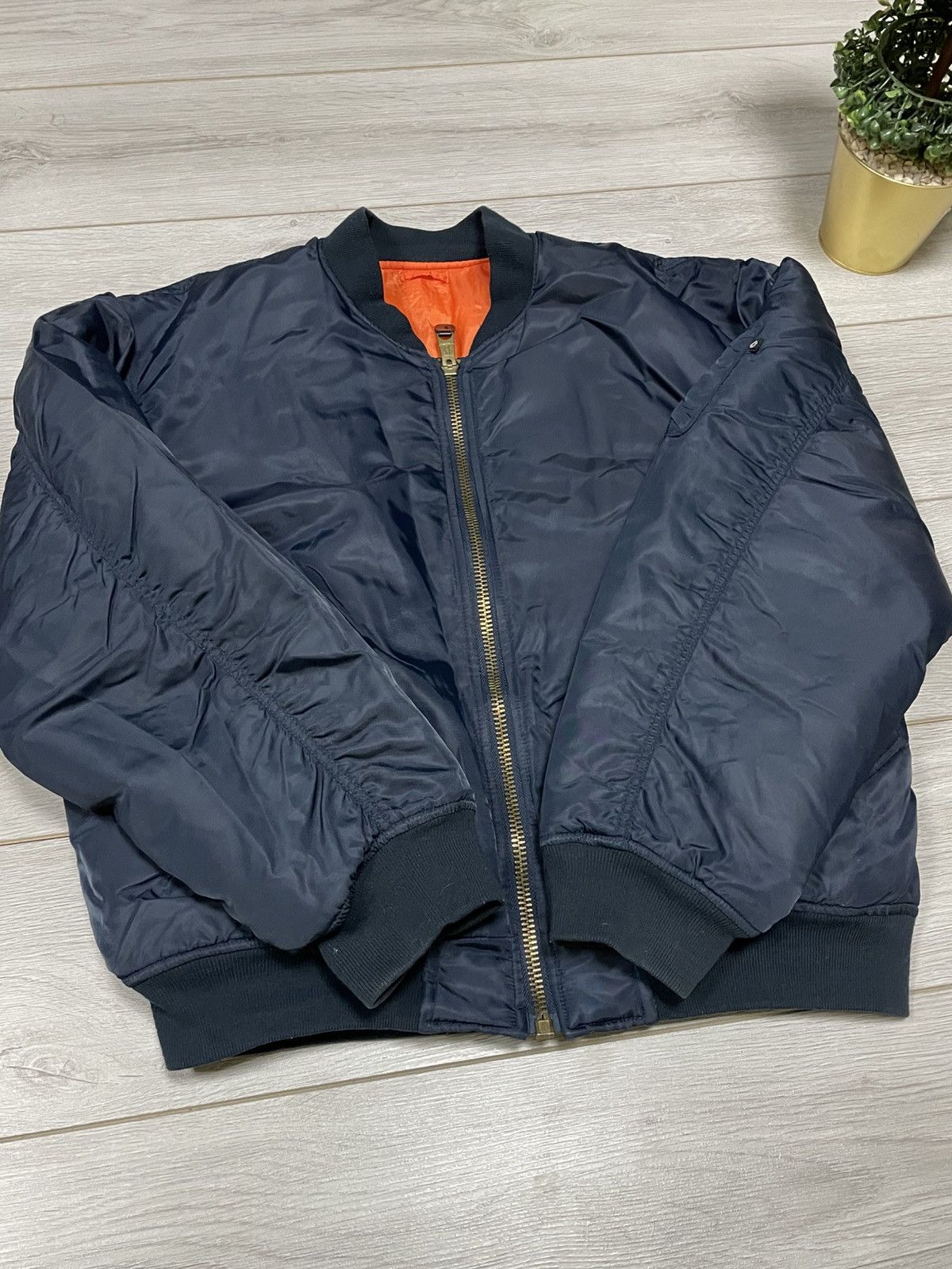 Vintage MA-1 fostex Bomber Flying man vintage zip nylon jacket Size US XL / EU 56 / 4 - 7 Thumbnail