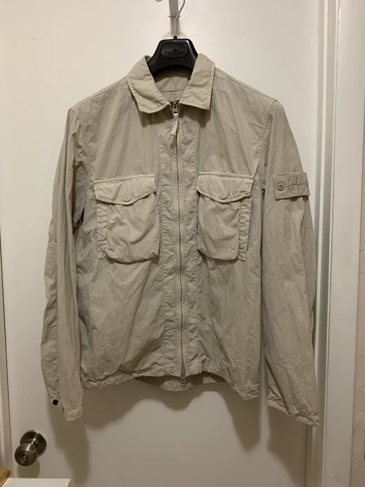 Stone Island Streetwear Vintage Stone Island Ghost Resin Cotton Zip Overshirt Grailed