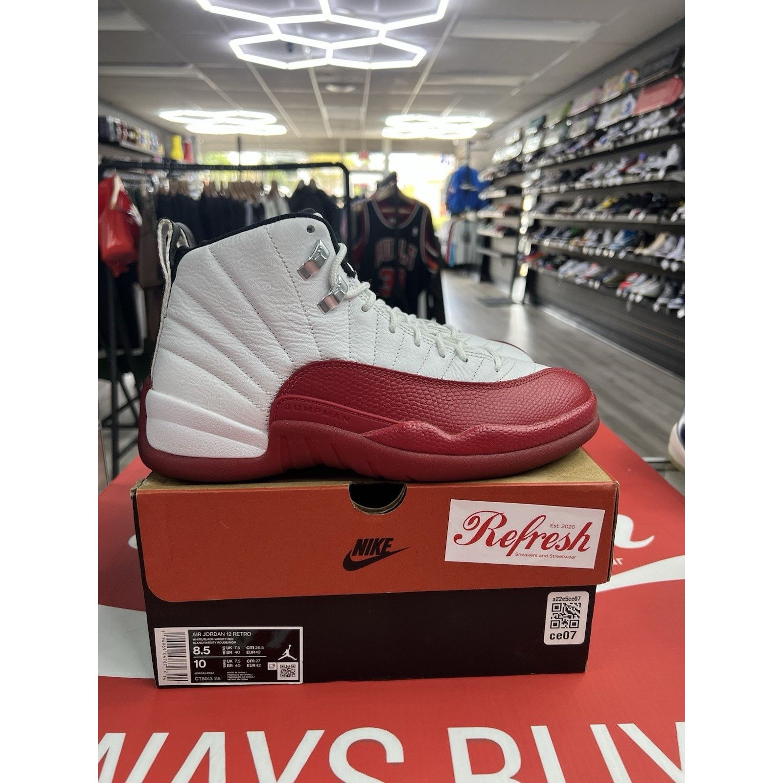 Jordan Brand Air Jordan 12 Retro Cherry (2023) Size 8.5 (CT8013-116) Size US 8.5 / EU 41-42 - 1 Thumbnail