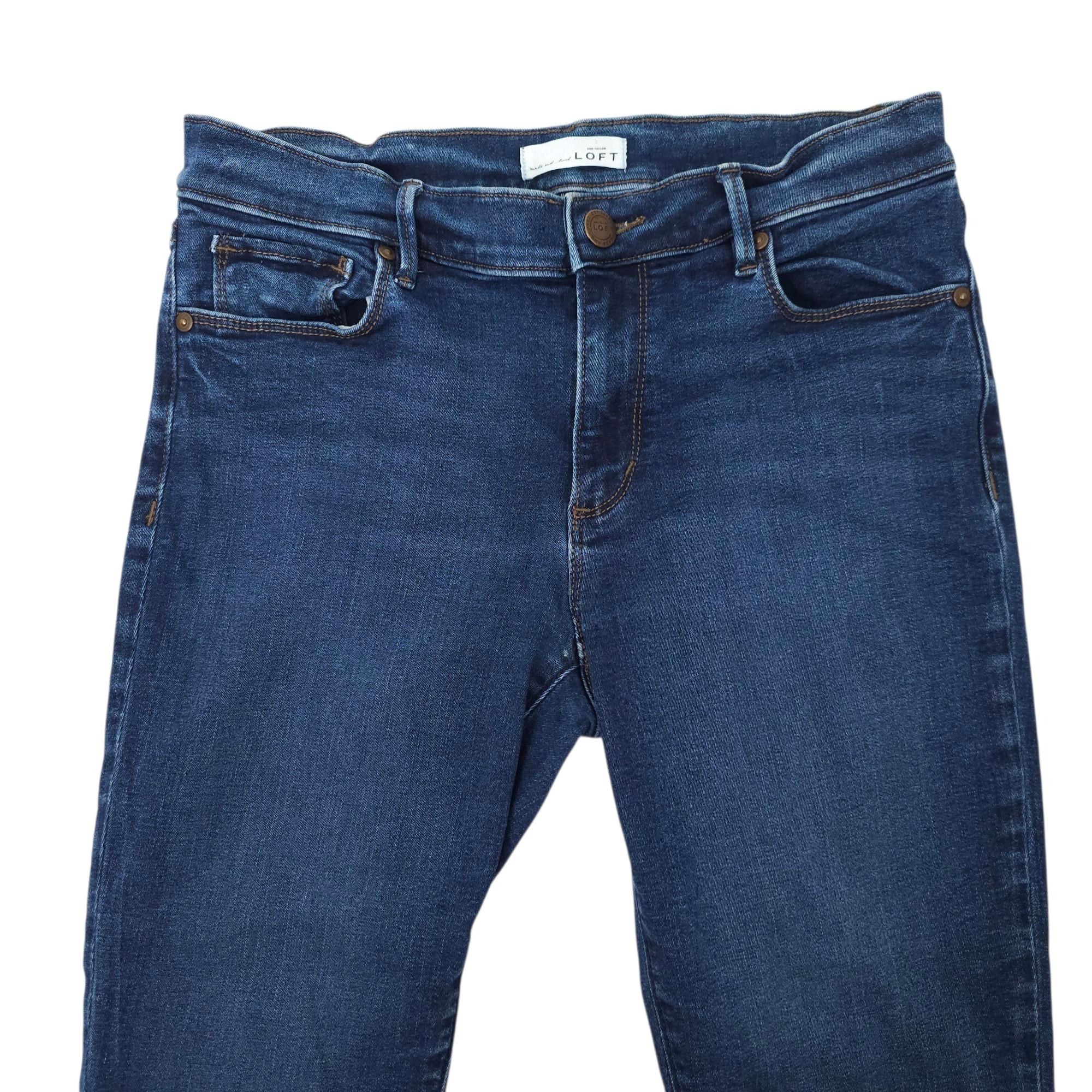Loft Loft Legging Jean Mid Rise Womens Size 29/8 Stretch Dark Was Size 29" - 9 Thumbnail