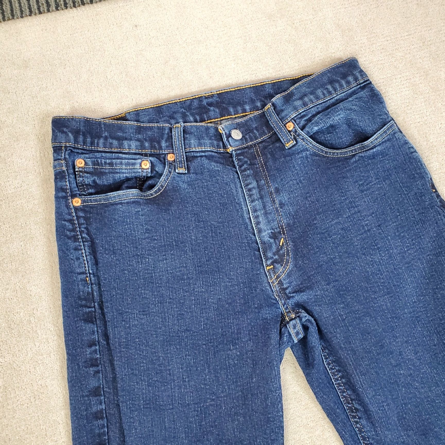 Levi's Levi's Jeans 541 Athletic Fit Straight Leg Denim 33x30 Blue Mens Modern Regular 541 Logo Pocket Denim Jeans Size US 33 - 2 Thumbnail