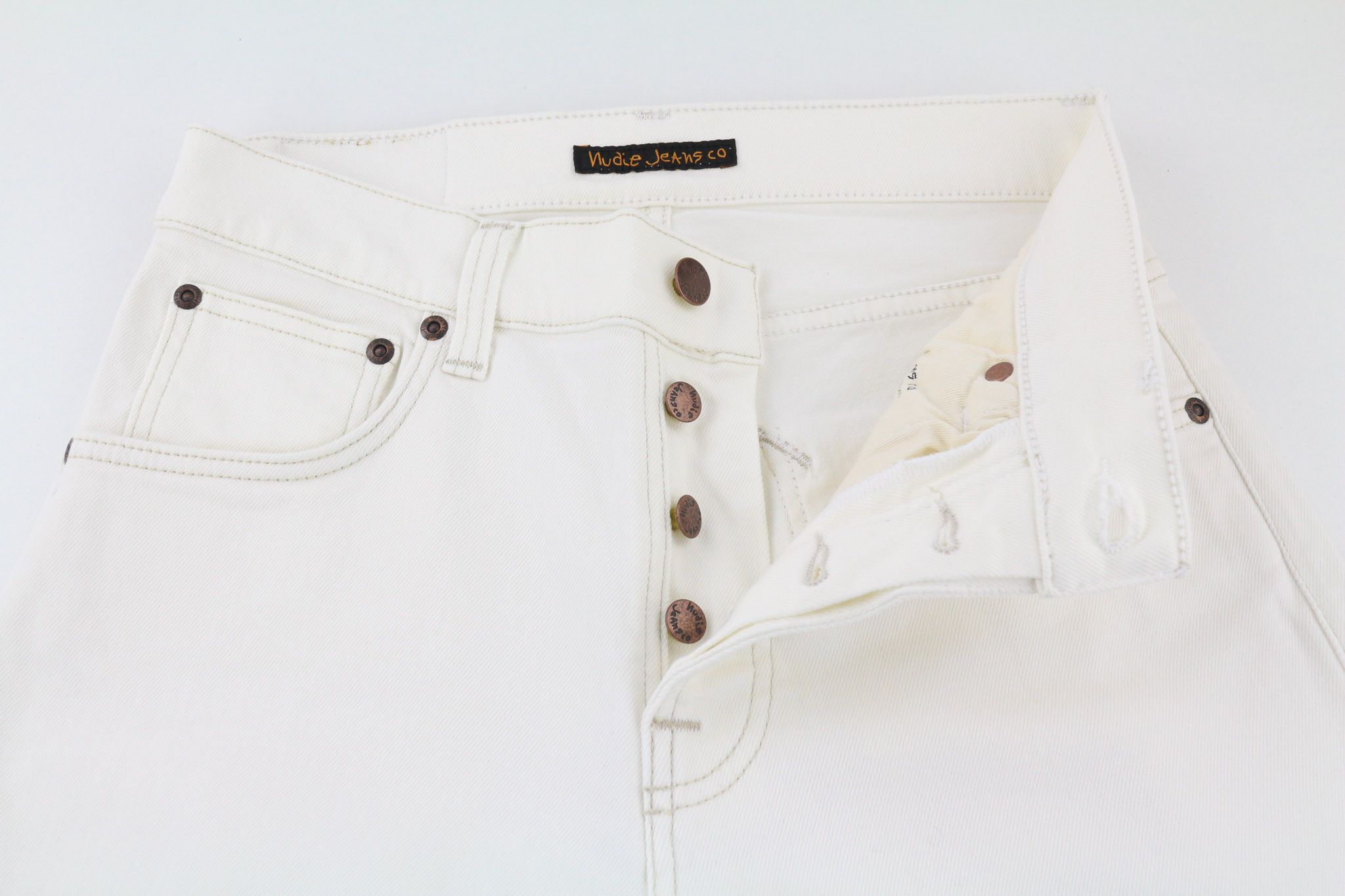 Nudie Jeans SLEEPY SIXTEN W26/L30 Relaxed Ecru Jeans 80601 Size 26" / US 2 / IT 38 - 4 Thumbnail