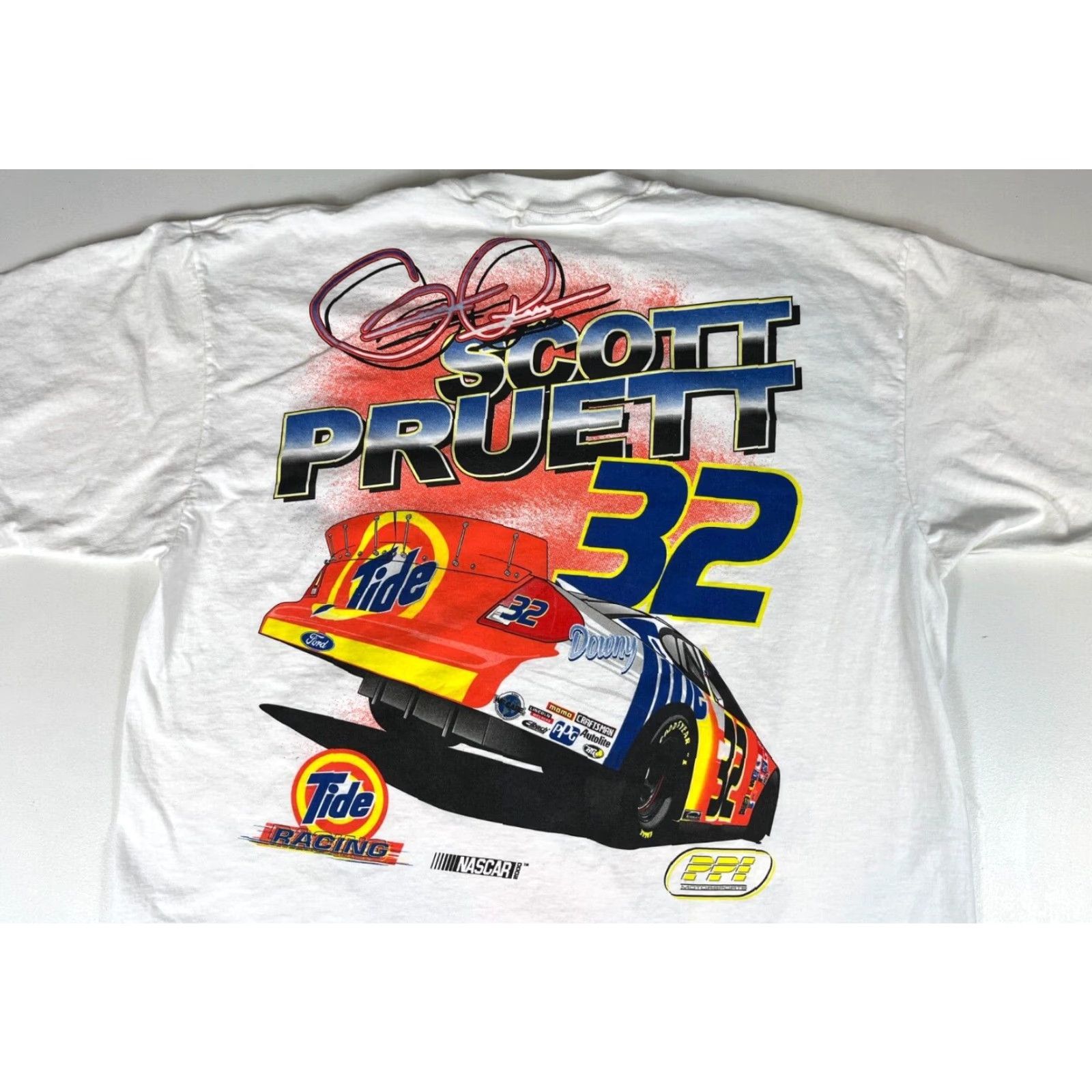Delta VINTAGE Nascar Scott Pruett T-Shirt XS? XL? wait no del? Size US XL / EU 56 / 4 - 3 Thumbnail