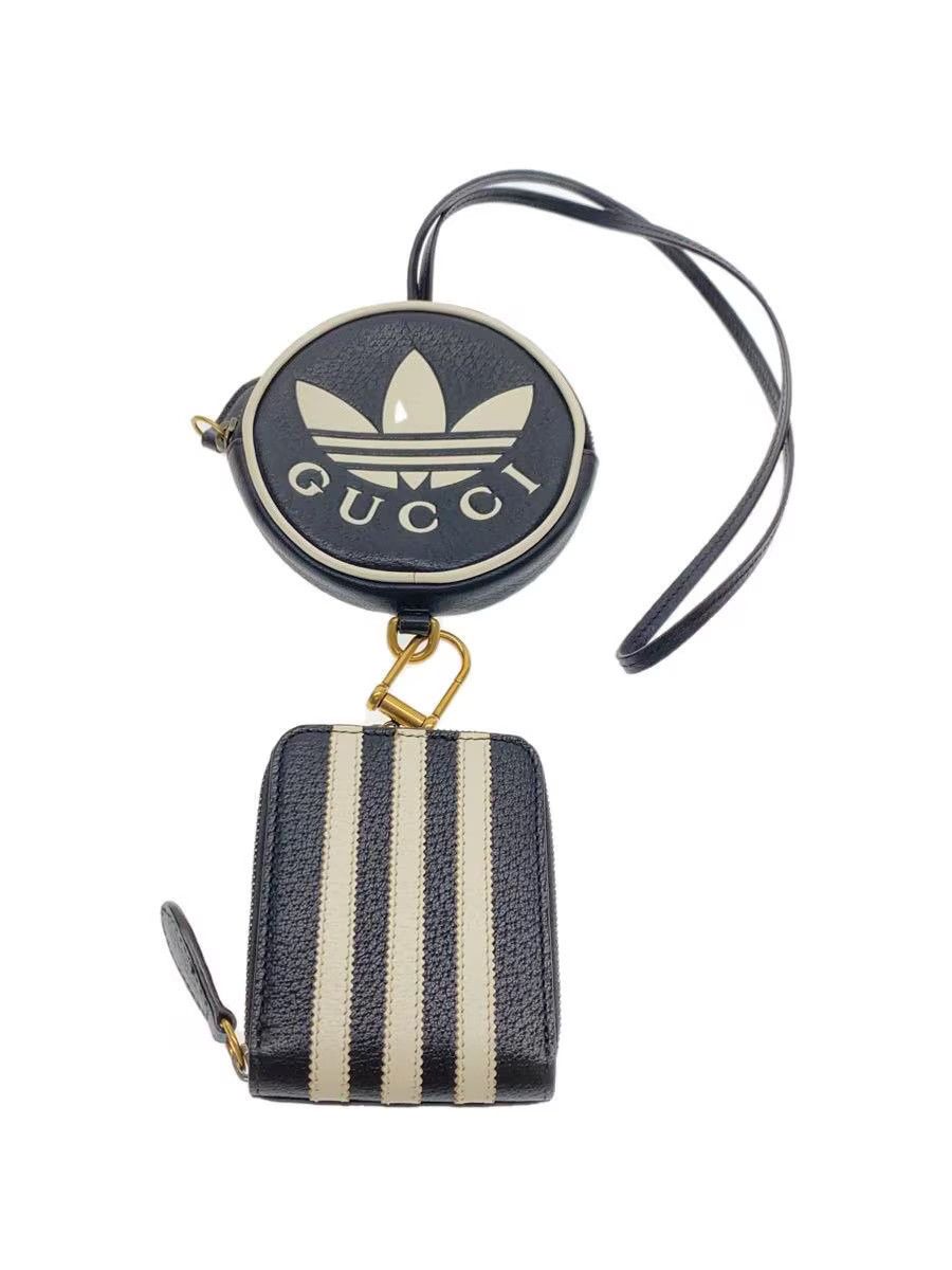 Gucci Gucci x adidas Leather Coin Case Black Size ONE SIZE - 1 Thumbnail