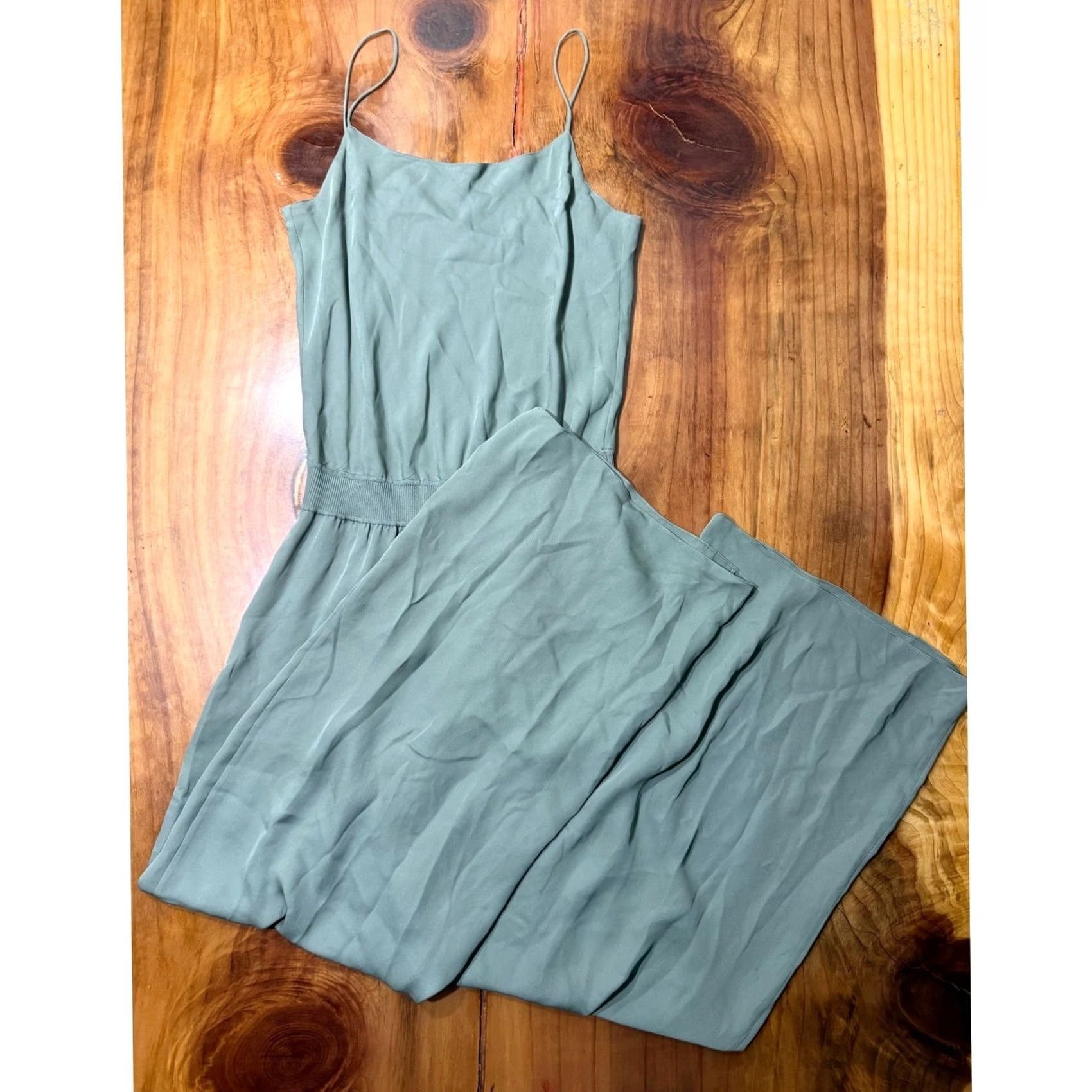 Theory Theory Women’s Ribbed Waist Jumpsuit Medium Silk Wide-Leg Career HH28 Size 32" / US 10 / IT 46 - 2 Thumbnail