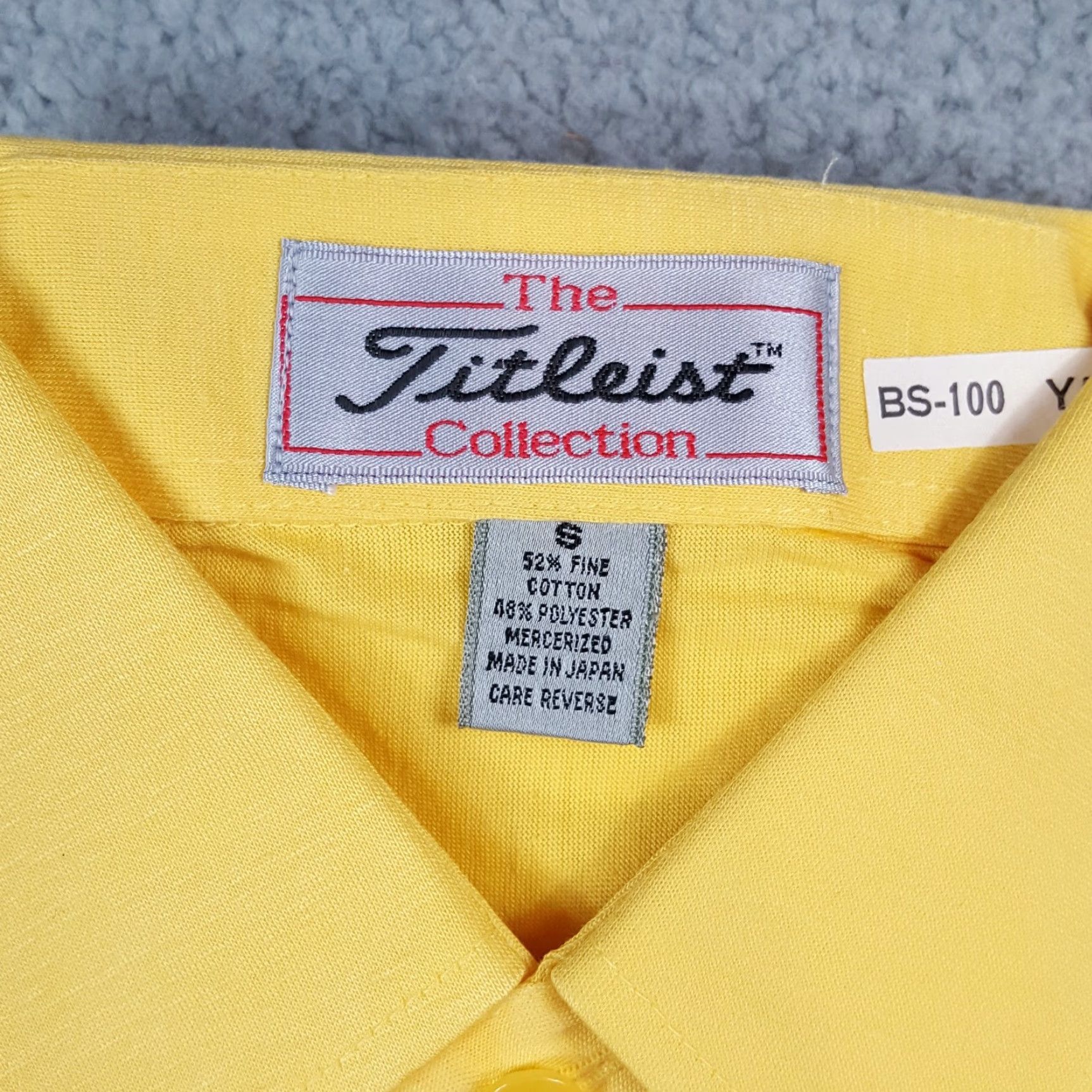 Titleist VINTAGE Titleist Polo Shirt Men's Small Yellow 90s Preppy Athletic Collared Short Sleeve Cotton Blend Golf Size US S / EU 44-46 / 1 - 5 Thumbnail