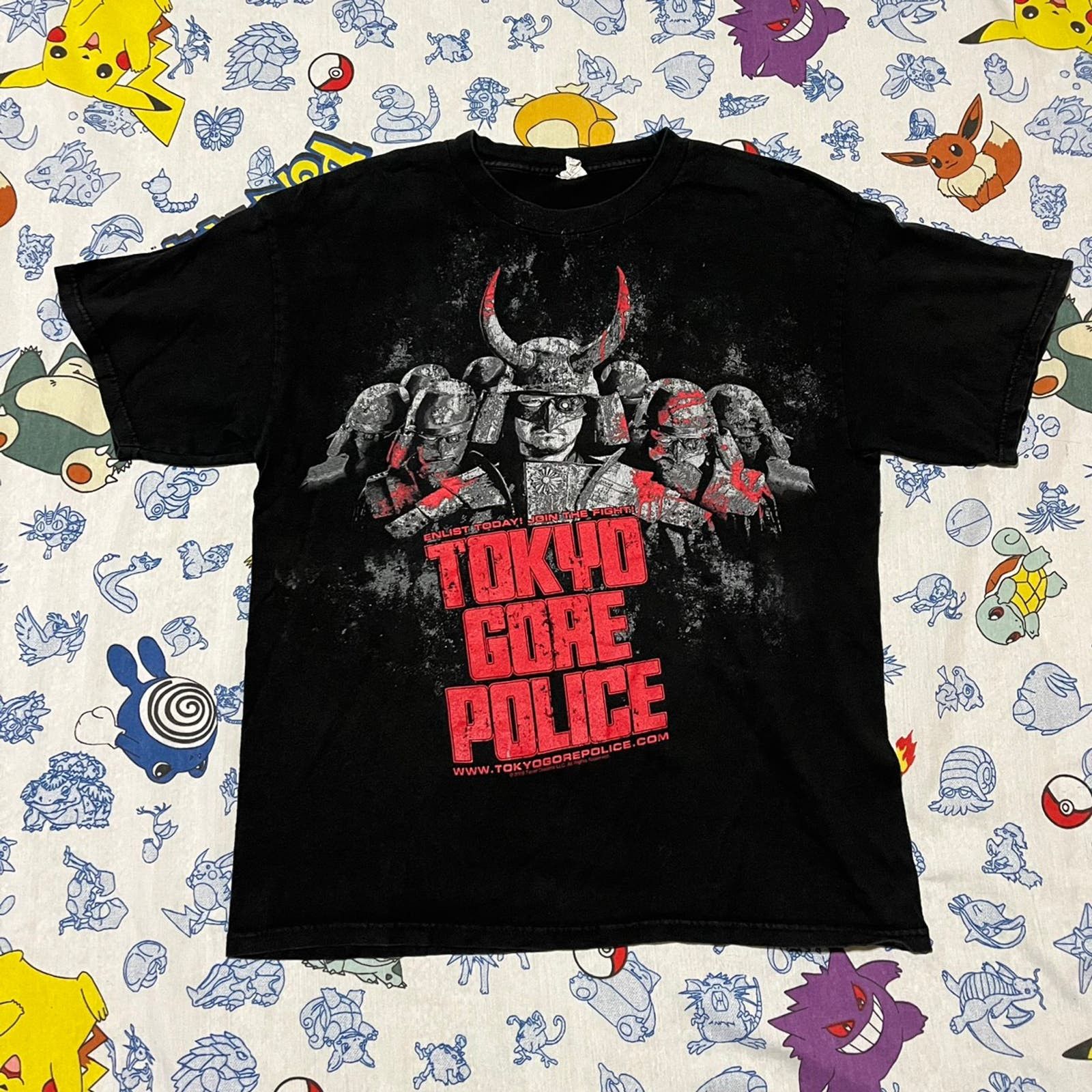 image of 2009 Tokyo Gore Police Fever Dreams Movie Shirt in Black, Men's (Size Large)