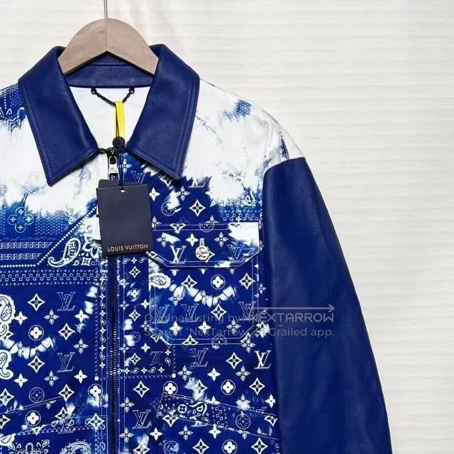 Louis Vuitton LV Paisley Logo Denim PU Jacket. Size US M / EU 48-50 / 2 - 3 Thumbnail