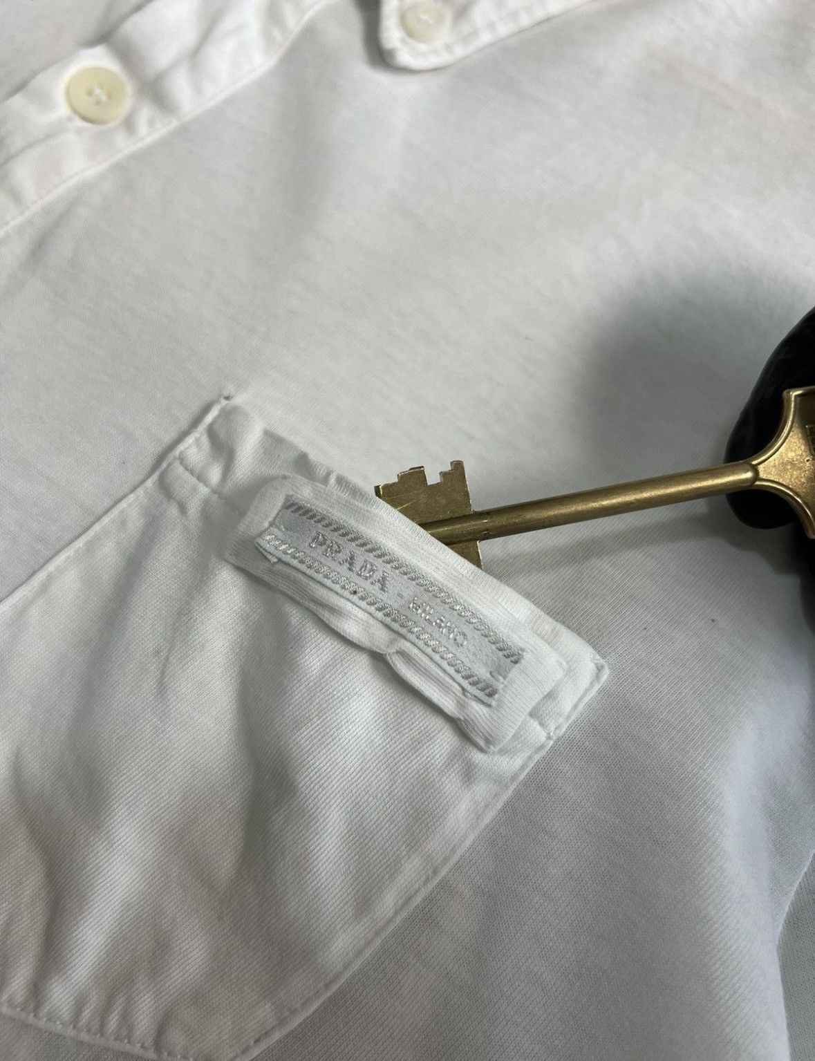 Prada 😍Prada T-shirt Basic White New Collection Mini Logo Size US L / EU 52-54 / 3 - 7 Thumbnail