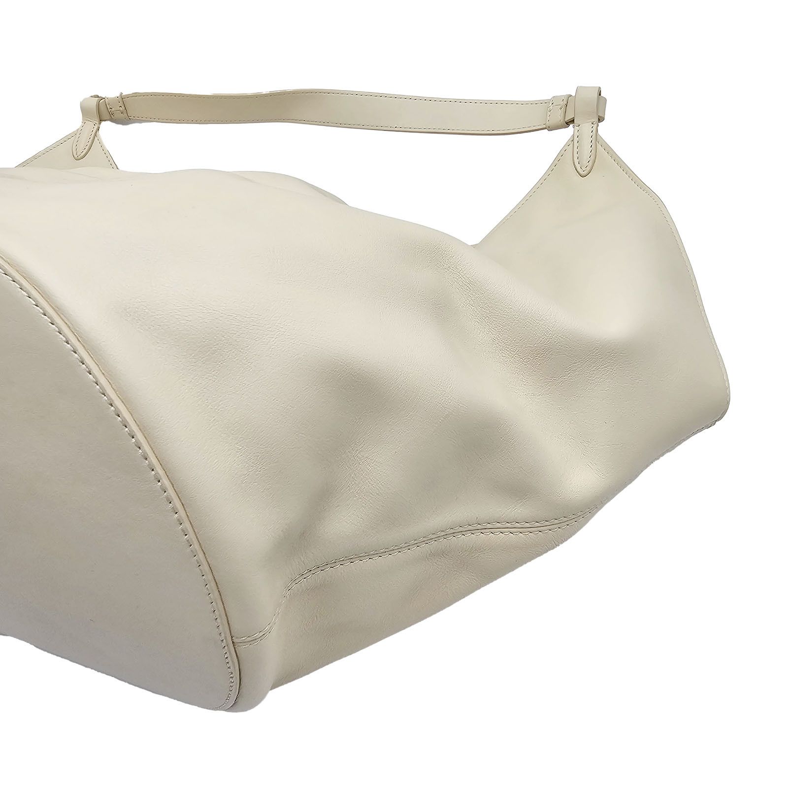 KHAITE KHAITE Lotus Large Tote Ivory Smooth Calfskin Leather Size ONE SIZE - 9 Thumbnail