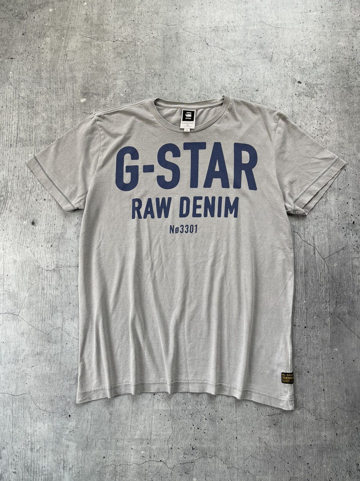 G-Star × Vintage Vintage G-Star Big Logo Distressed Style T-Shirt Japan Style Size US XL / EU 56 / 4 - 1 Thumbnail