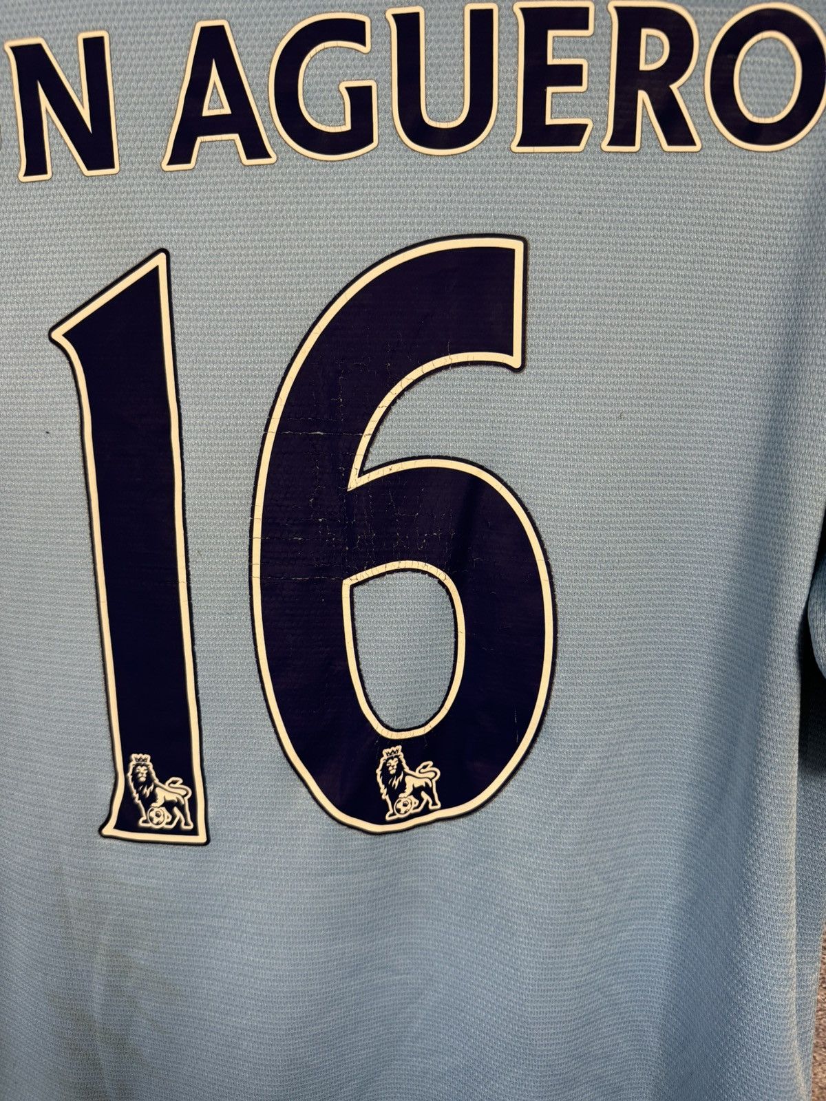 Nike × Vintage KUN AGUERO Vintage Manchester City 2013/14 Nike Jersey Size US S / EU 44-46 / 1 - 17 Thumbnail