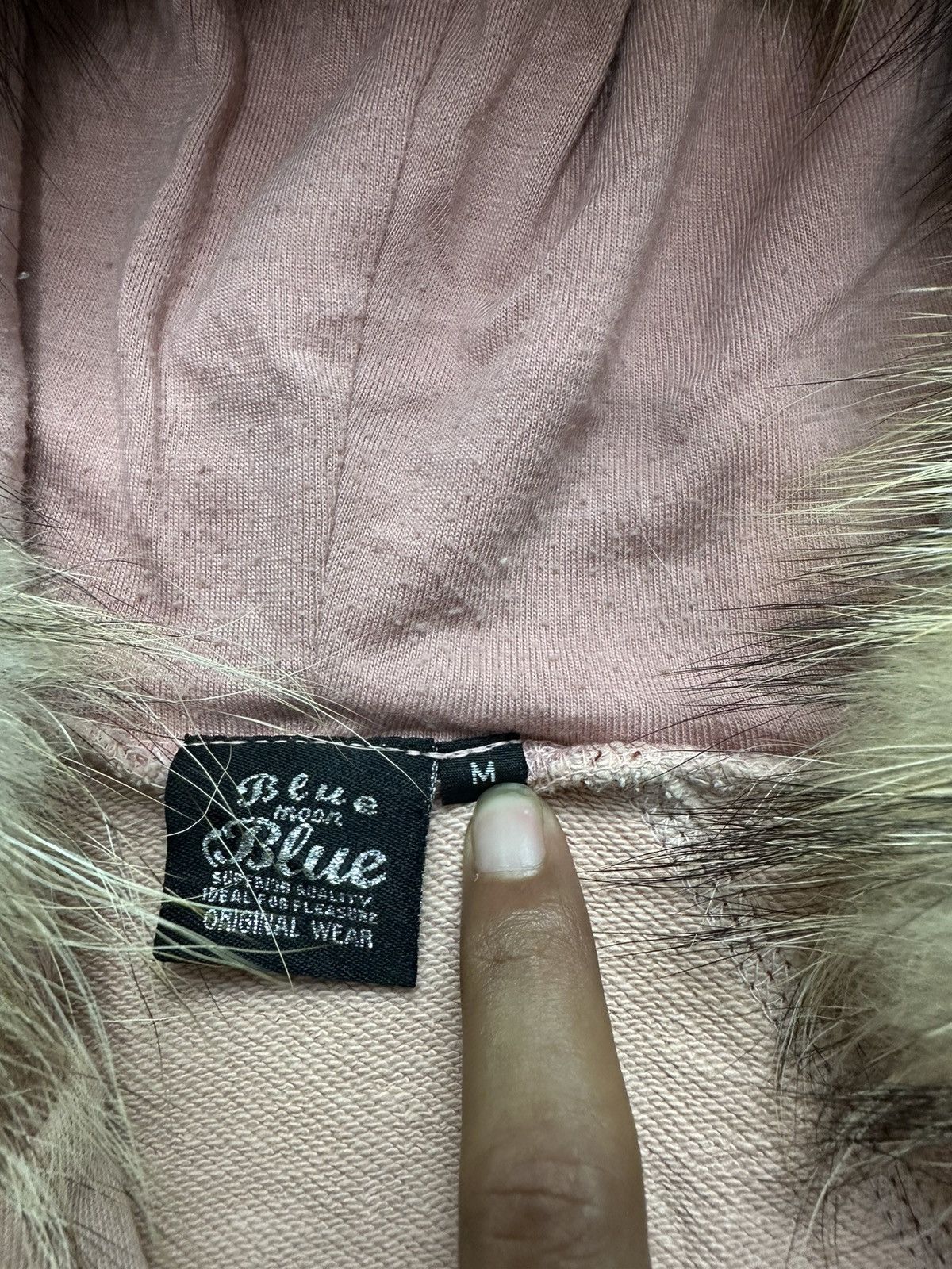 Beauty Beast DISTRESSED Blue Moon Blue FUR ZIP HOODIE IFSIX LGB STYLE Size S / US 4 / IT 40 - 9 Thumbnail