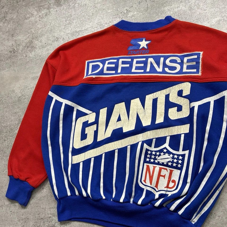 NFL × Starter × Vintage RARE NEW YORK GIANTS STARTER AOP CREWNECK SWEATSHIRT APPLE Size US XL / EU 56 / 4 - 3 Thumbnail