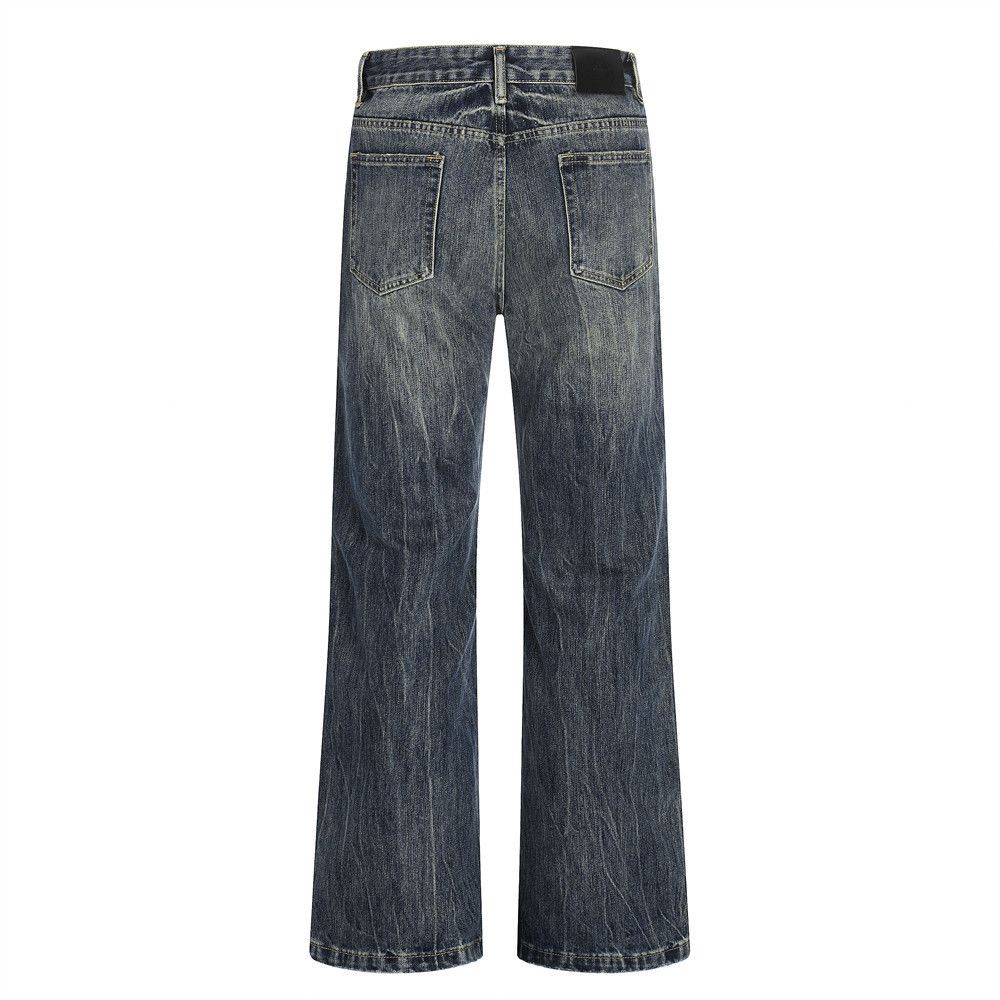 Vintage Retro male punk casual washed flared jeans Size US 32 / EU 48 - 2 Thumbnail