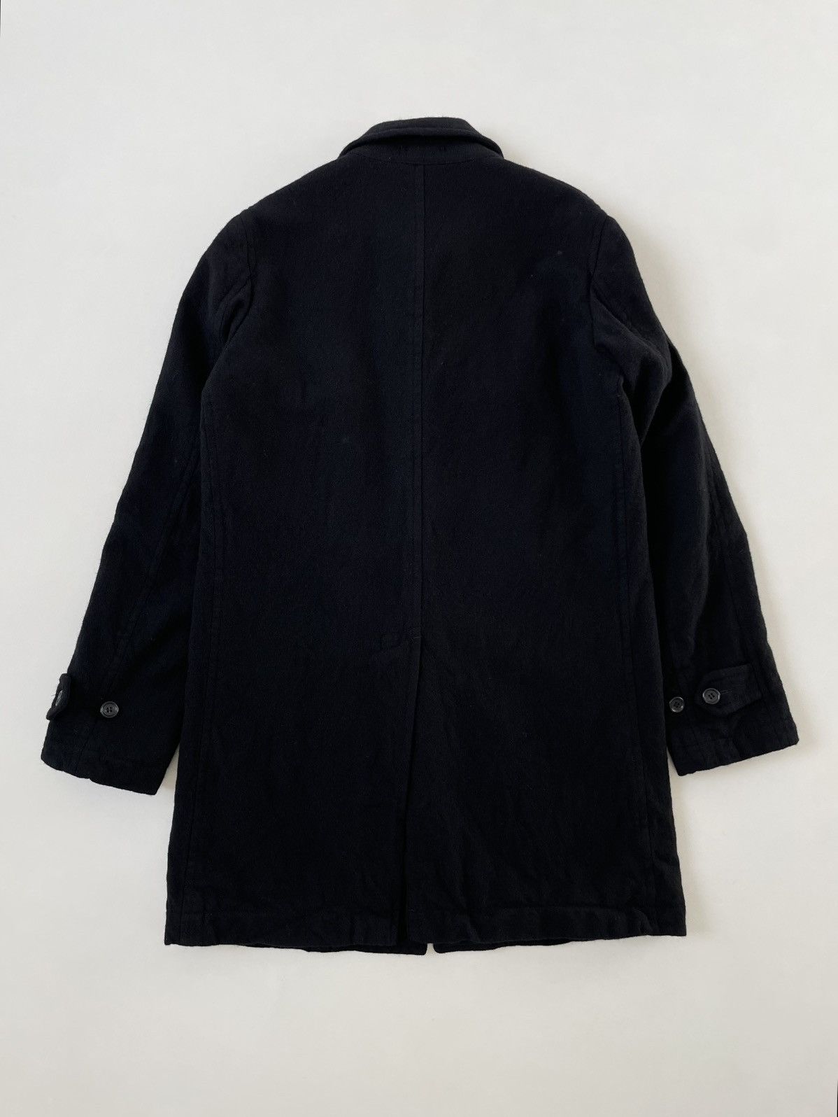 Comme des Garcons Homme Deux A/W 19 Black Brushed Wool Overcoat Size US L / EU 52-54 / 3 - 16 Thumbnail