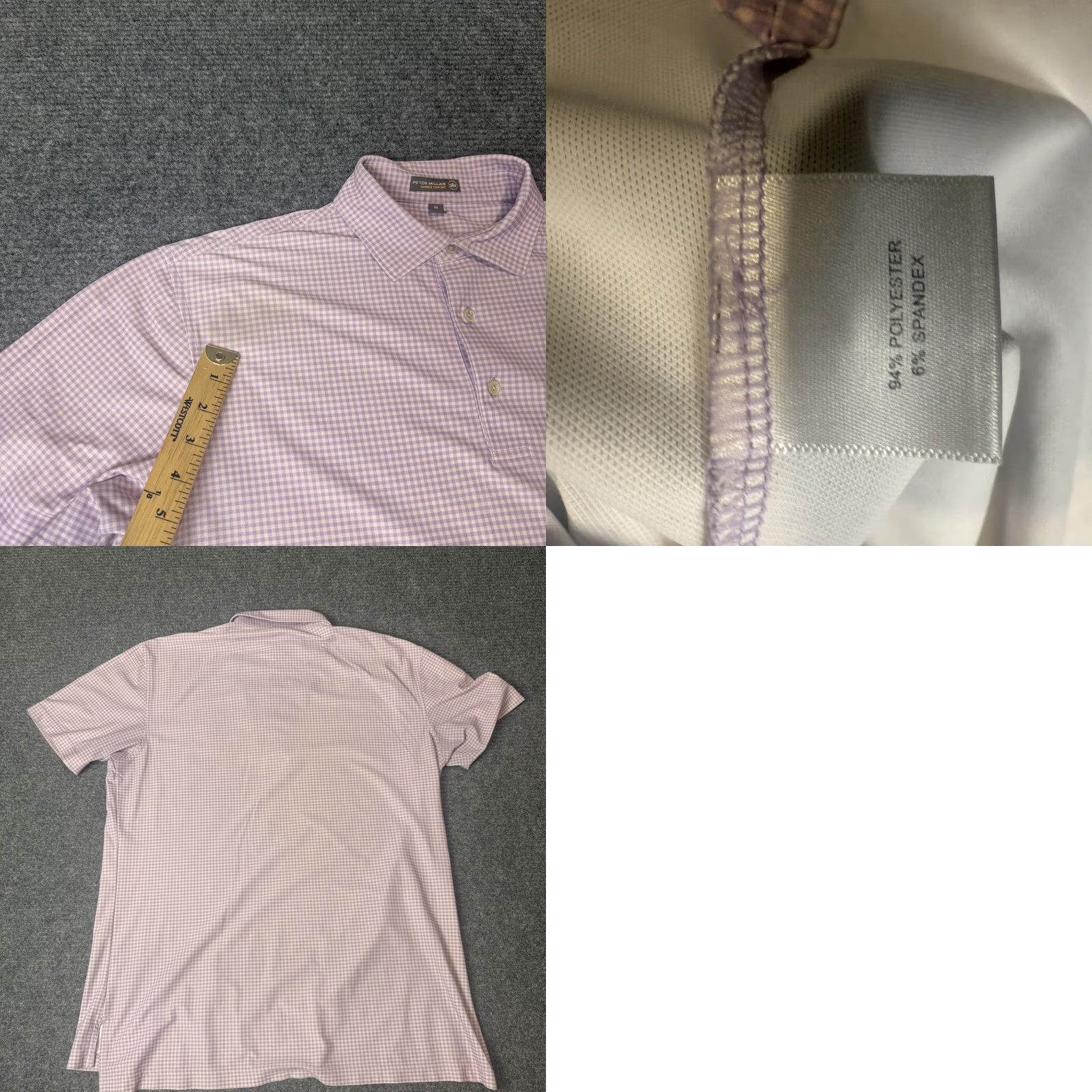 Peter Millar Peter Millar Polo Shirt Mens Medium Pink Purple Check Summer Comfort Golf Size US M / EU 48-50 / 2 - 8 Thumbnail