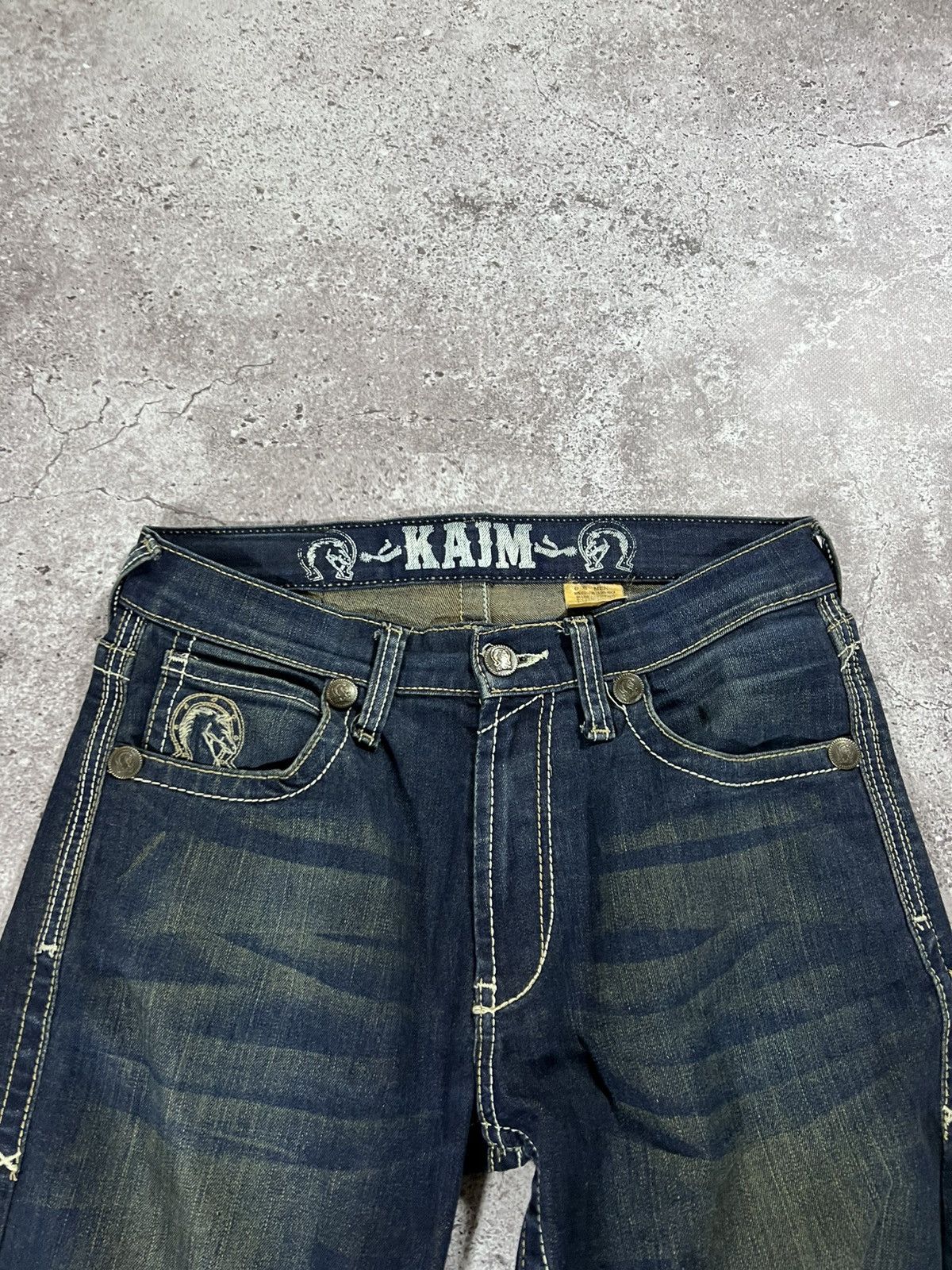Japanese Brand Y2K Number Nine Style / Underground blue Flared Jeans 90s Size US 30 / EU 46 - 4 Thumbnail