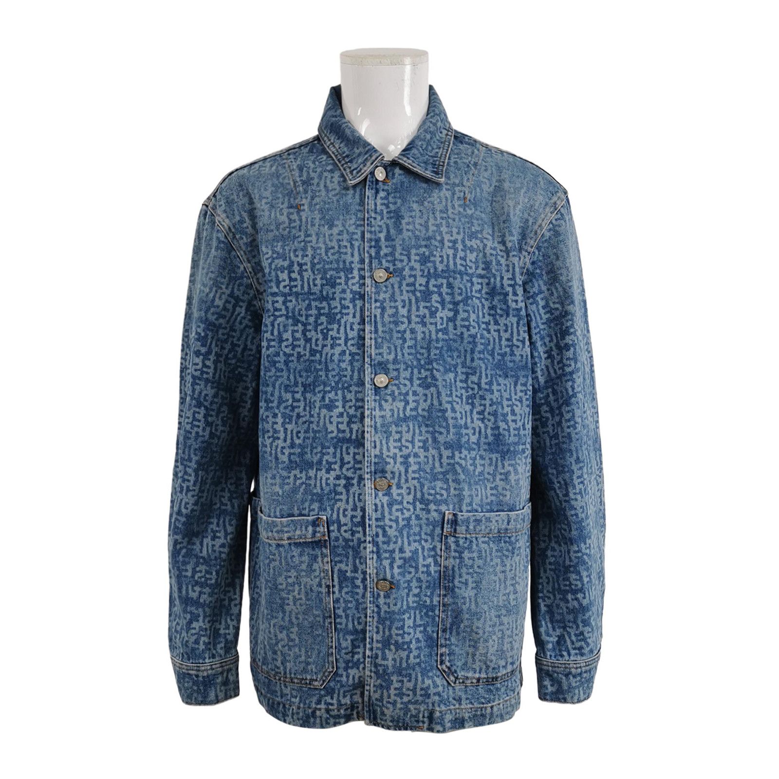 Diesel Diesel Logo Print Cotton Denim Jacket XL Size US XL / EU 56 / 4 - 1 Thumbnail