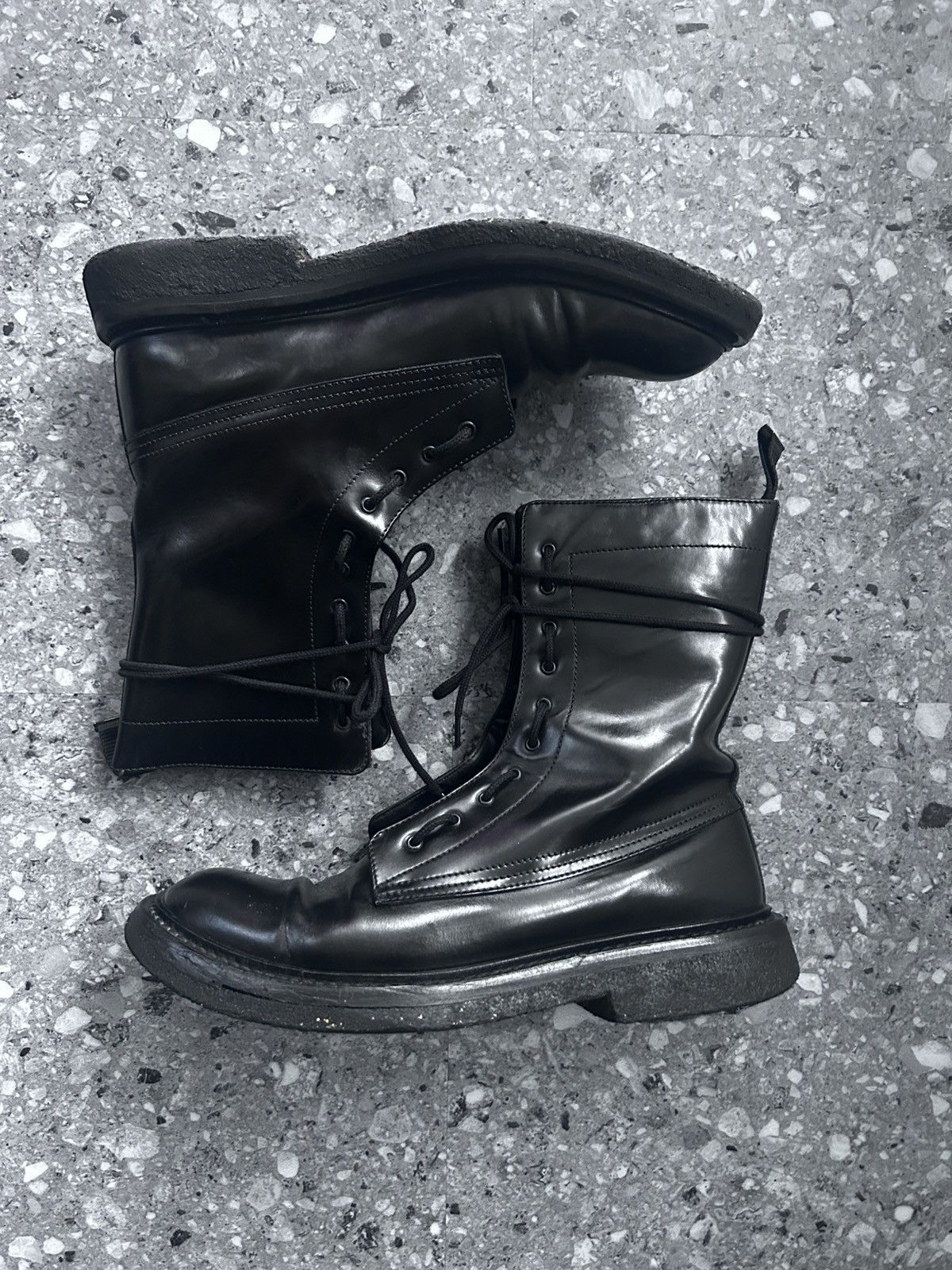 Dior × Hedi Slimane Dior Homme A/W 2007 “navigate” combat boot Size US 9 / EU 42 - 2 Thumbnail