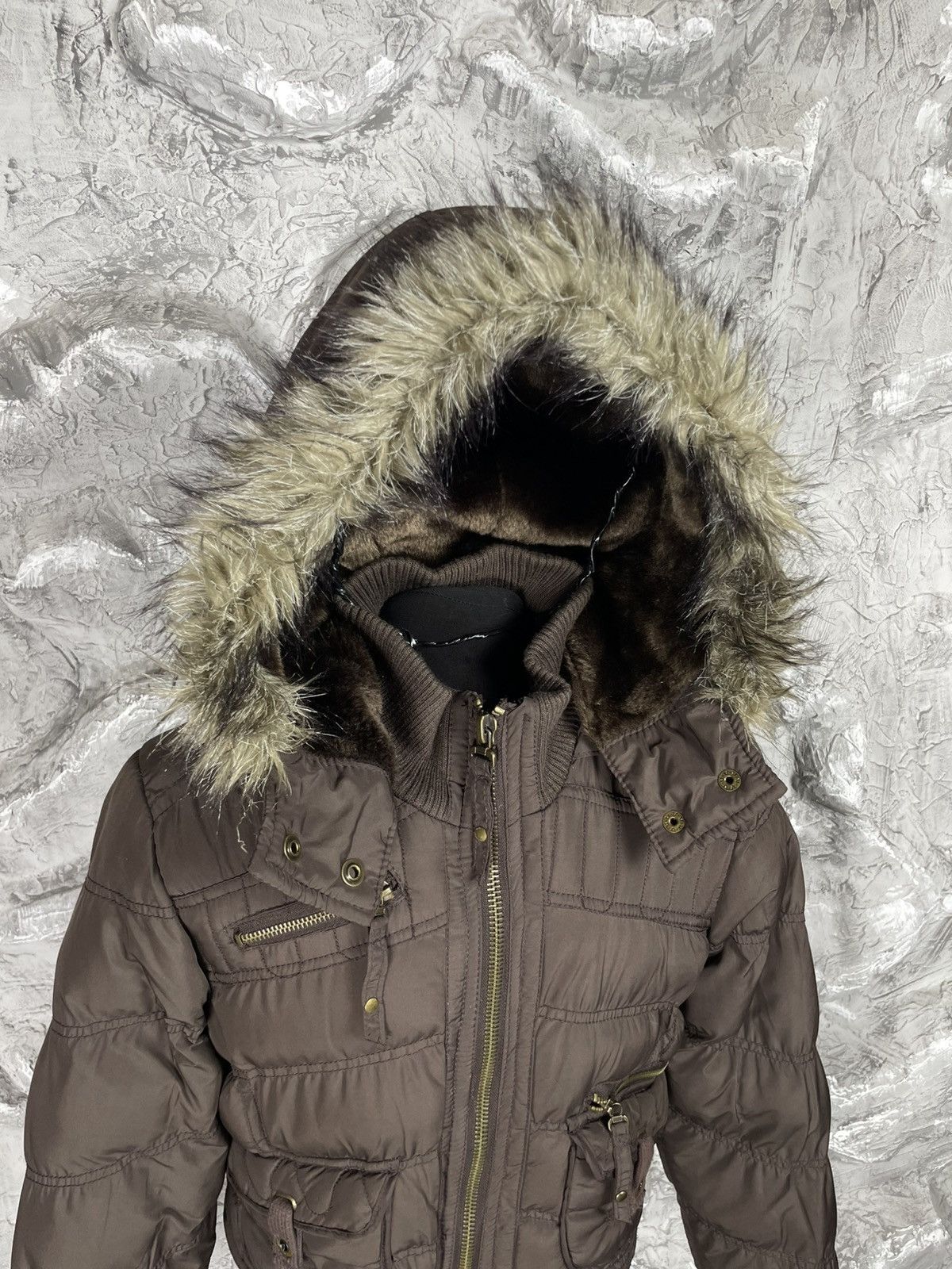 If Six Was Nine × Japanese Brand × Le Grande Bleu (L.G.B.) 2000s Y2K Fur Cropped Zip Jacket Japanese LGB Hysteric Style Size US S / EU 44-46 / 1 - 7 Thumbnail