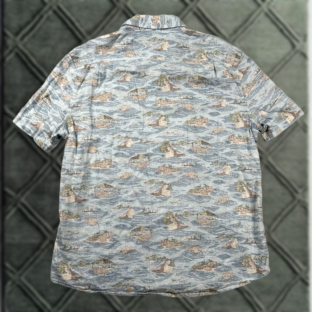 Southern Tide Southern Tide Shirt Mens M Linen Blend Hawaiian Button Down Reverse Print Aloha Casual blue Hawaiian Mens M Shirt Size US M / EU 48-50 / 2 - 1 Thumbnail