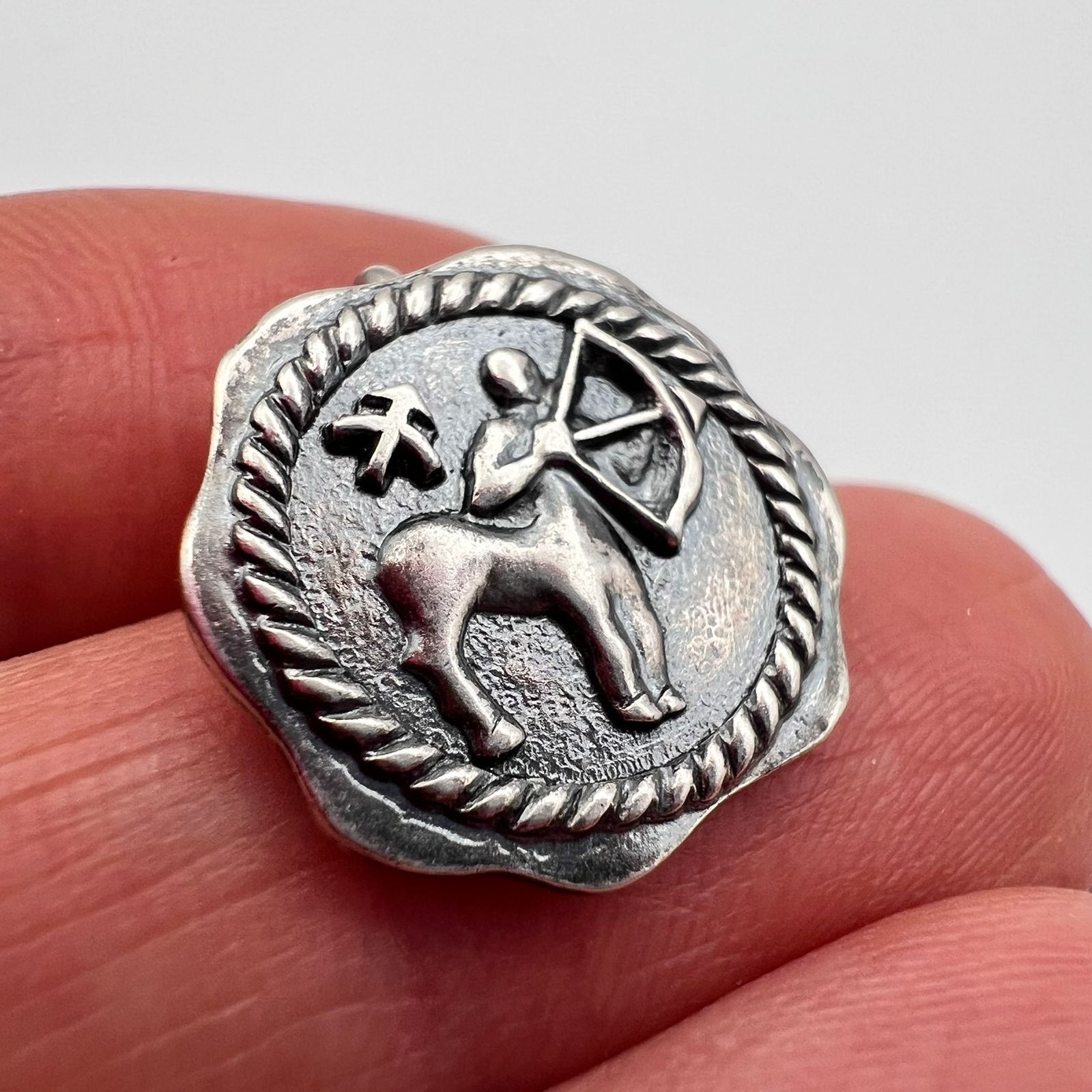 Sterling Silver Vintage Soviet Archer Pendant 925 Sterling Silver 2.7g Size ONE SIZE - 1 Thumbnail