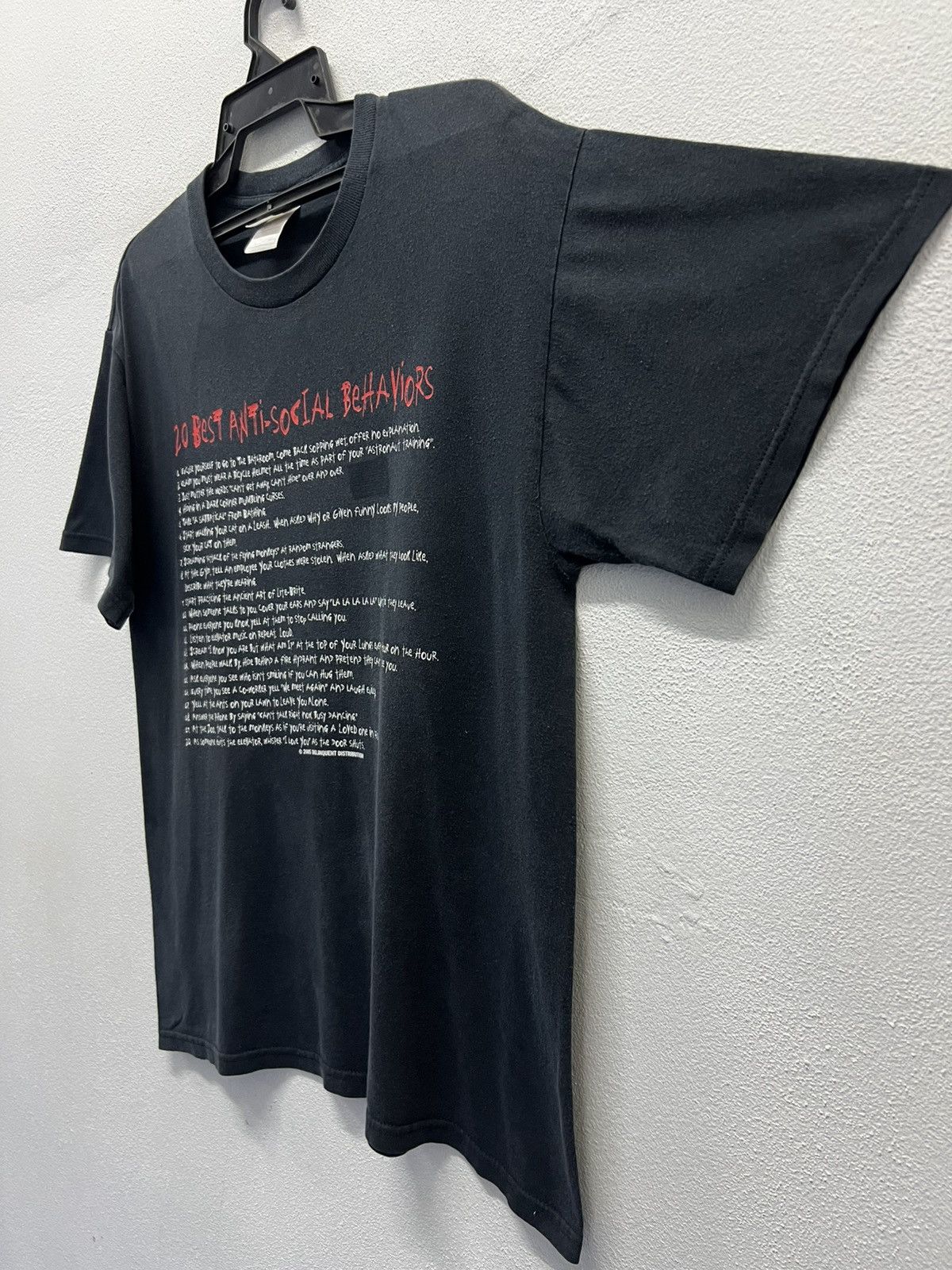 Fruit Of The Loom × Vintage FRUIT OF THE LOOM 20 BEST ANTI-SOCIAL BEHAVIORS SHIRT Size US L / EU 52-54 / 3 - 5 Thumbnail