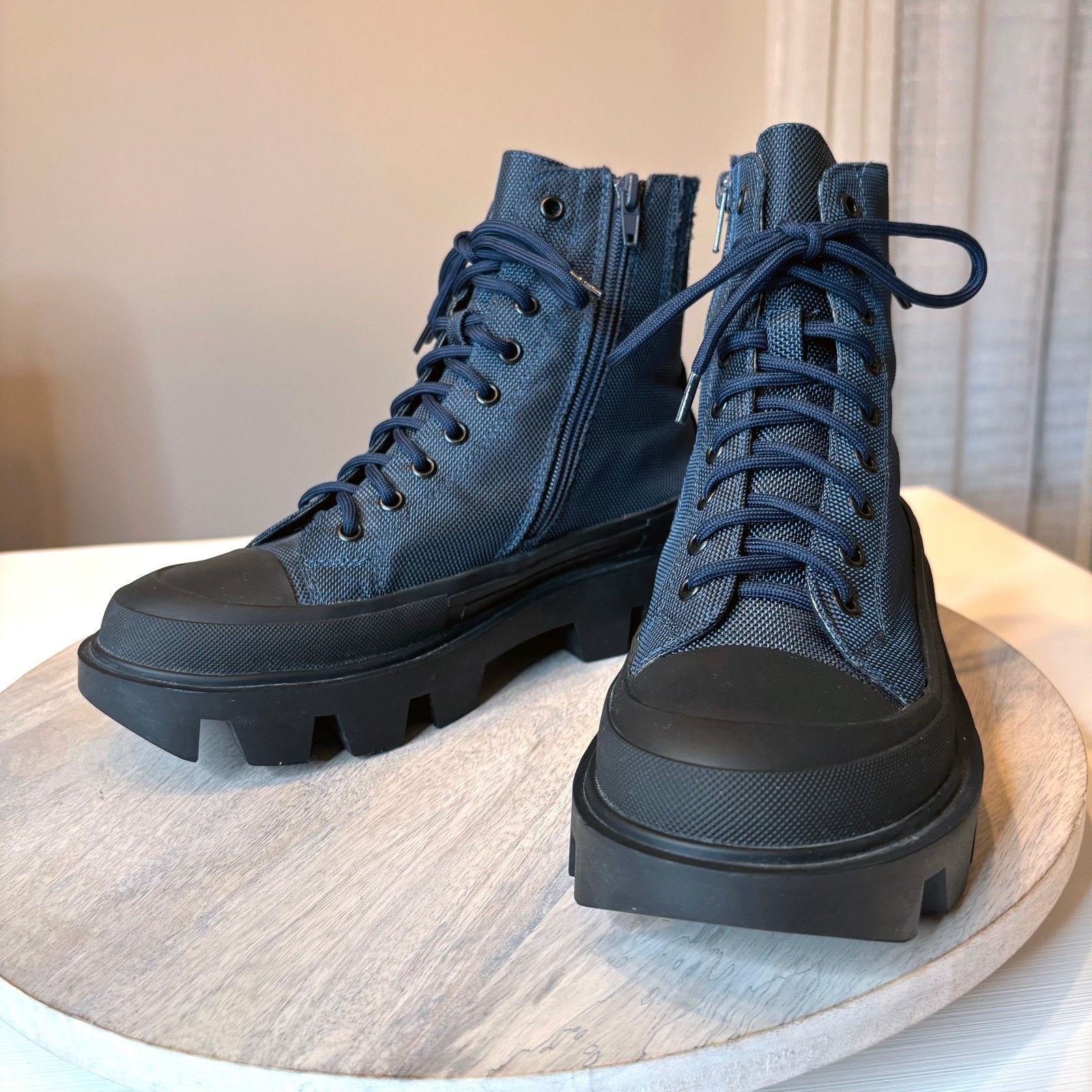 Jeffrey Campbell Jeffrey Campbell Lug Sole Combat Boots Blue Women's Size 7.5 Size US 7.5 / IT 37.5 - 3 Thumbnail