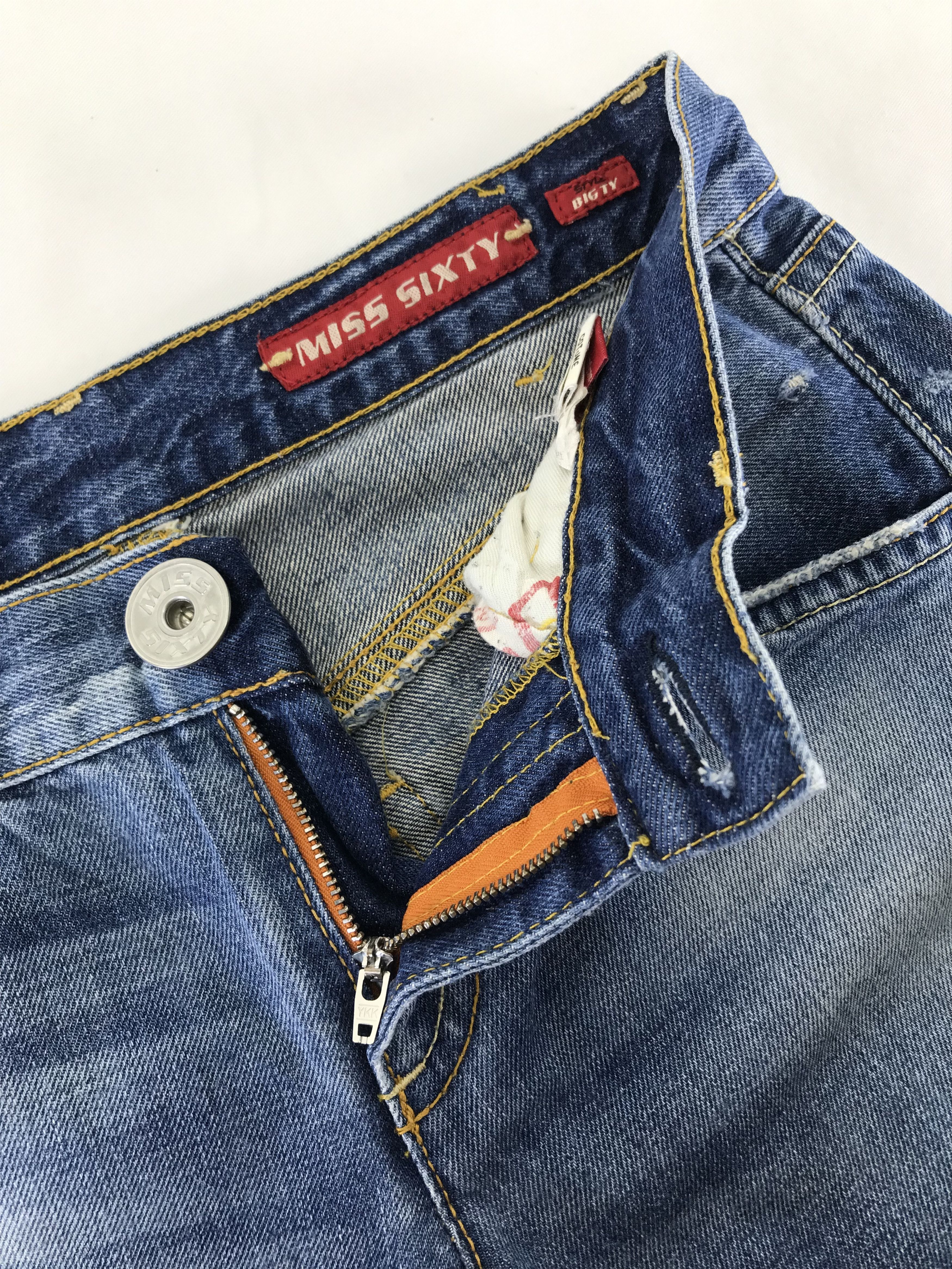 Miss Sixty Vintage Miss Sixty Flare Jeans Size 28" / US 6 / IT 42 - 10 Thumbnail