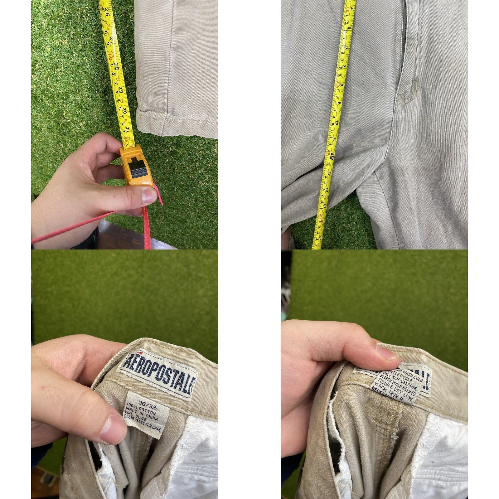 Vintage VINTAGE Aéropostale Cargo Pants Mens 36x30 Baggy Loose Wide Leg Y2K Beige 90s Grunge Size US 36 / EU 52 - 8 Thumbnail