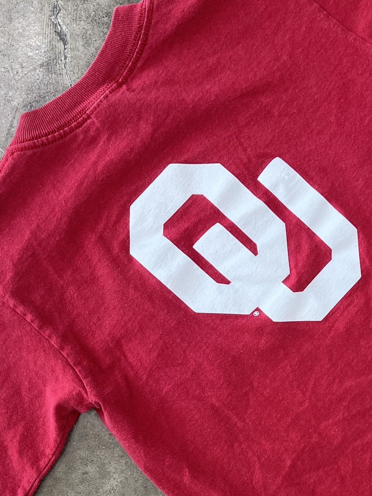 NCAA Vintage Oklahoma University Anvil Tee Youth Medium Size US XXS / EU 40 - 4 Thumbnail