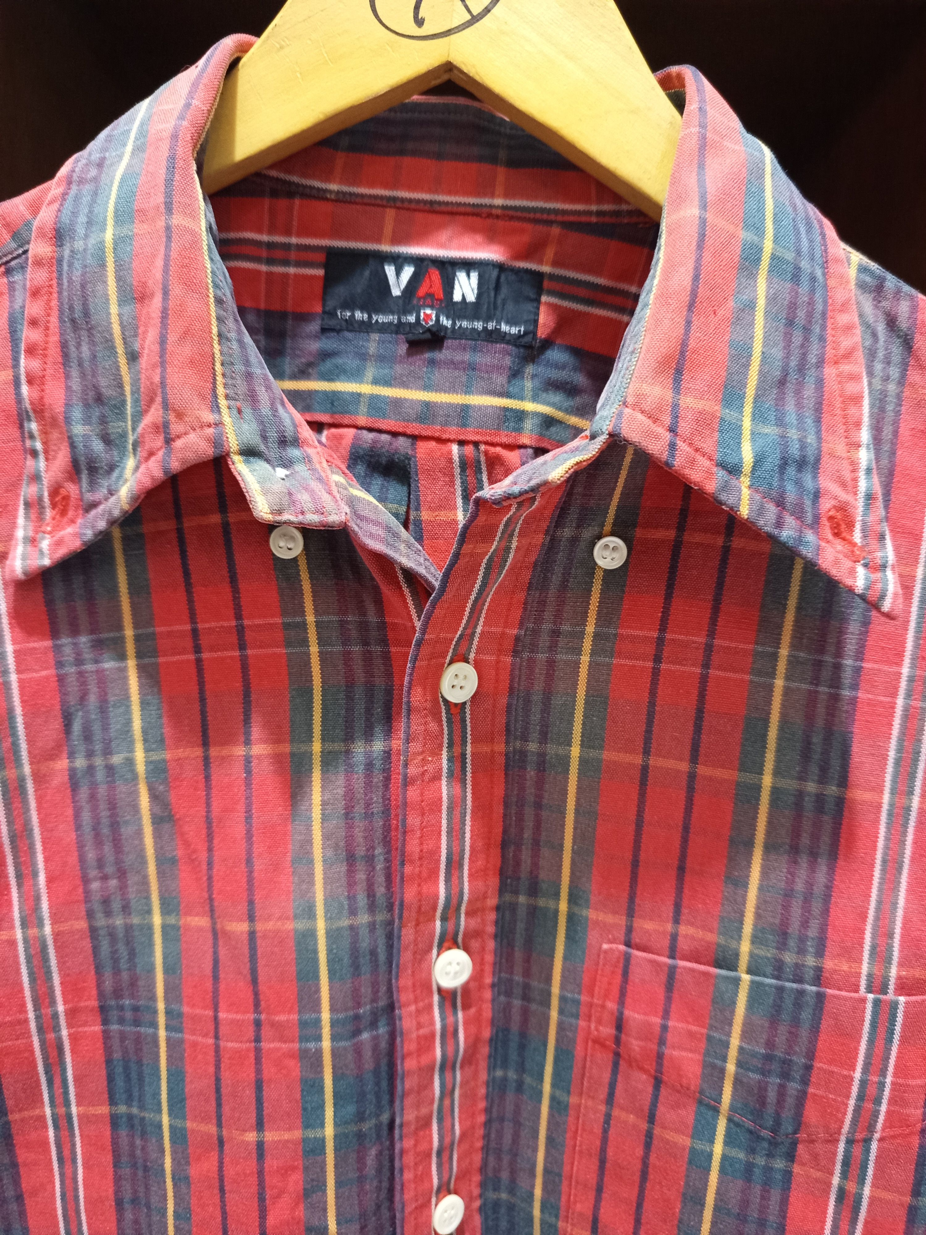 Van VAN Japan Plaid Flannel Shirt Cotton Size L Size US L / EU 52-54 / 3 - 9 Thumbnail