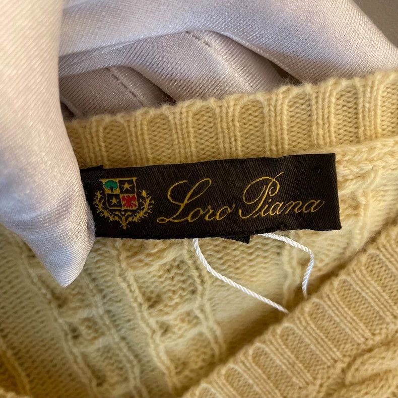 Loro Piana LORO PIANA Goose yellow cashmere sweater Size L / US 10 / IT 46 - 3 Thumbnail