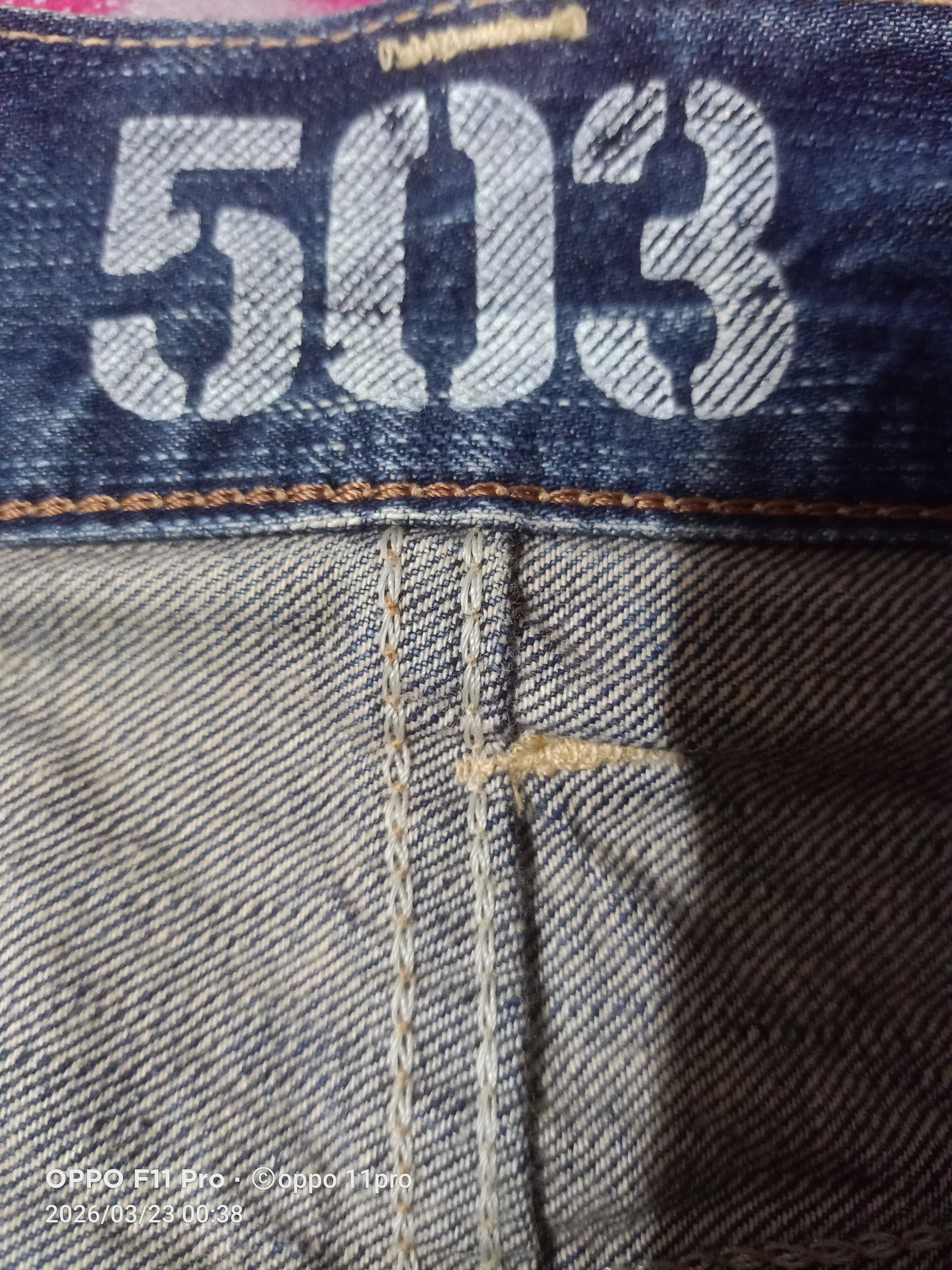 If Six Was Nine 💥Edwin Vintage 503 Flare Denim Distressdenim 💥 Size US 34 / EU 50 - 7 Thumbnail