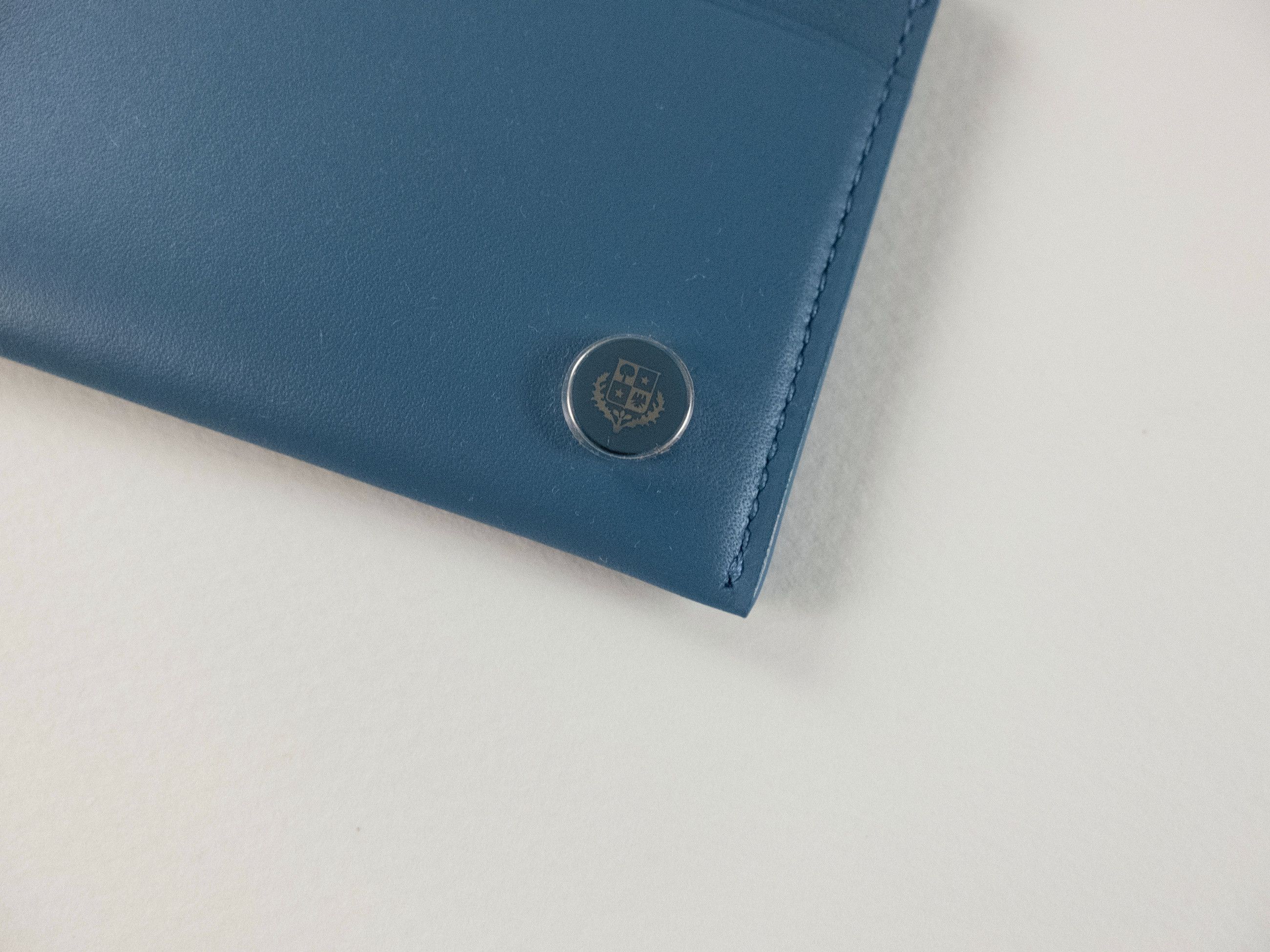 Loro Piana LORO PIANA Crest blue leather card holder wallet Size ONE SIZE - 2 Thumbnail