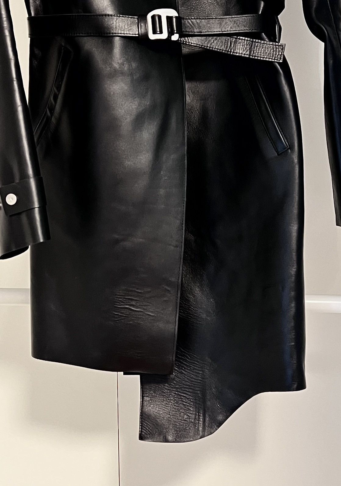 Heliot Emil HELIOT EMIL SS21 Thick Eco-Leather Trench Coat Size XS / US 0-2 / IT 36-38 - 7 Thumbnail