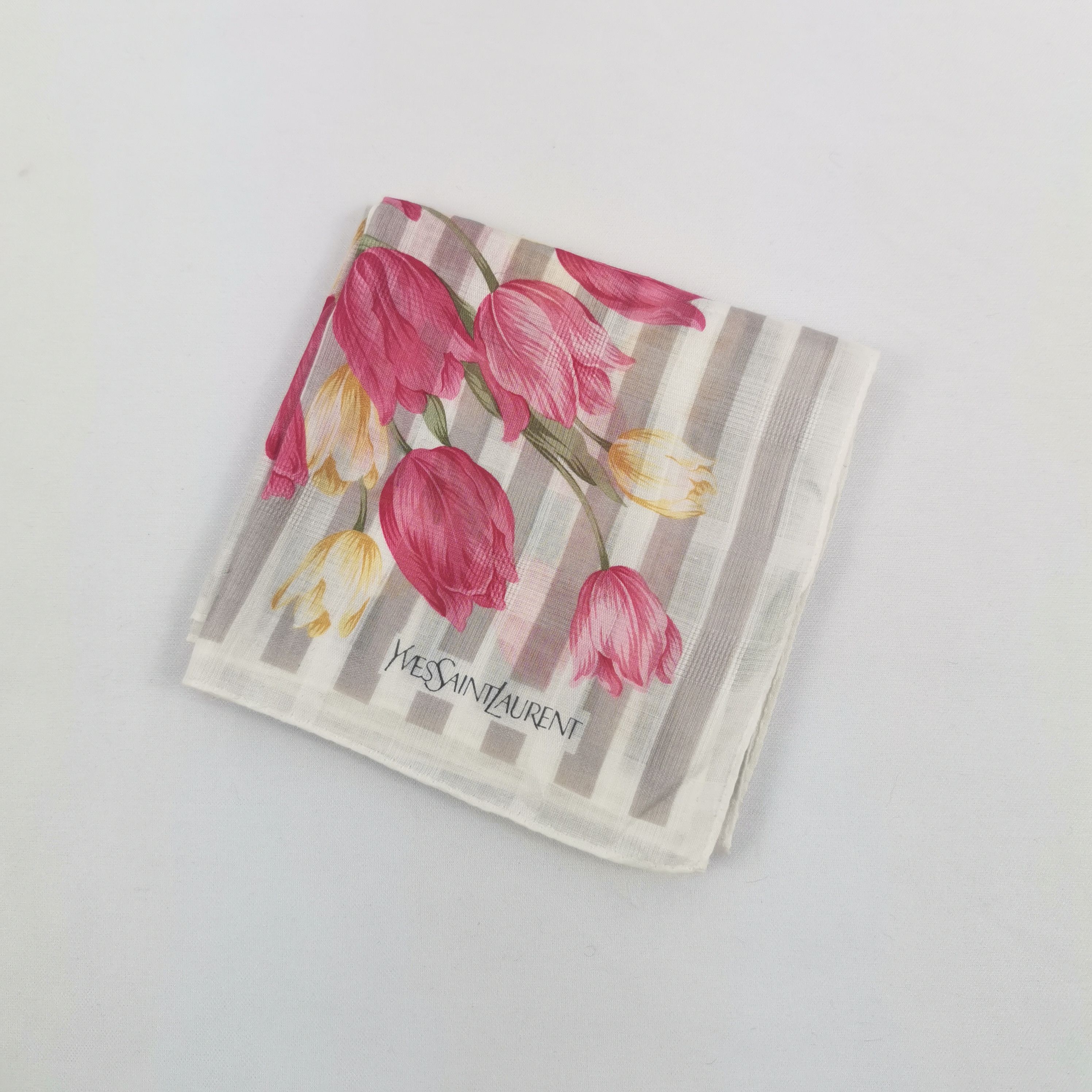 Japanese Brand Vintage Yves Saint Laurent Handkerchief Neckerchief YSL Size ONE SIZE - 4 Thumbnail