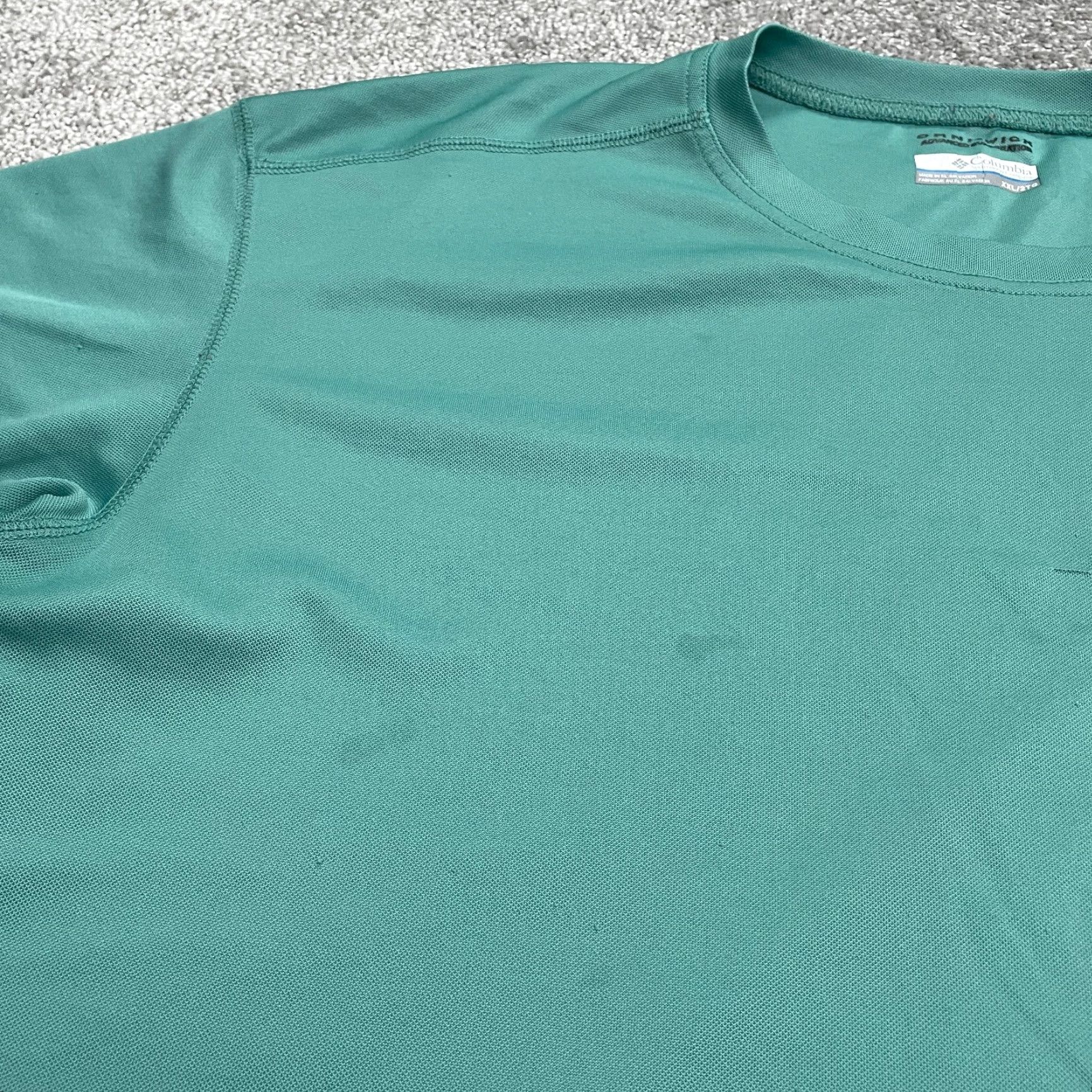 Vintage Columbia Meaker Peak Omni Wick T-Shirt Mens XXL Green Crew Short Sleeve Activewear Size US XXL / EU 58 / 5 - 4 Thumbnail