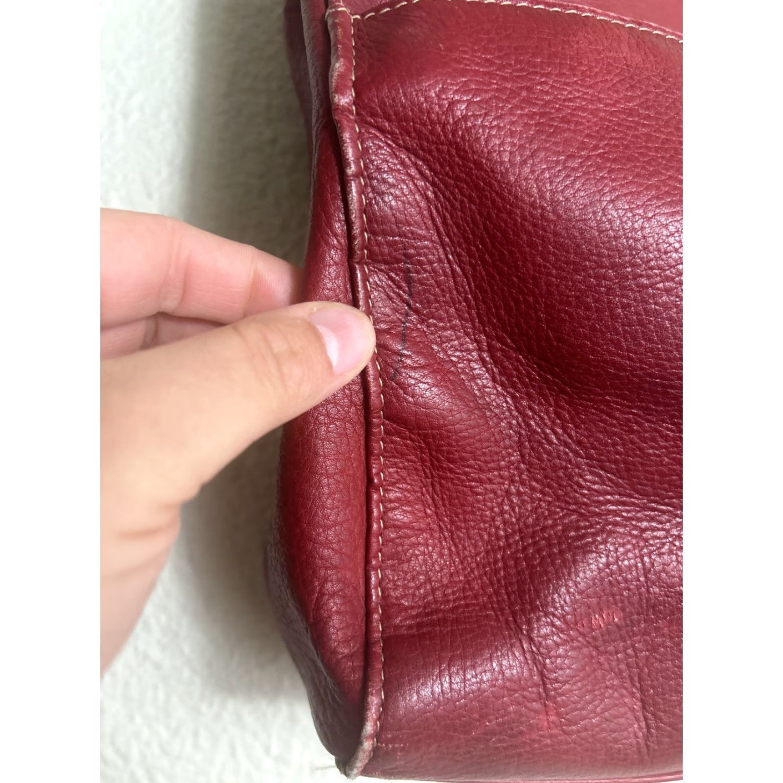 Wilson VINTAGE Wilson’s Leather Shoulder Bag Red Pebbled 13x11x3 Stains Women Pebbles Size ONE SIZE - 3 Thumbnail