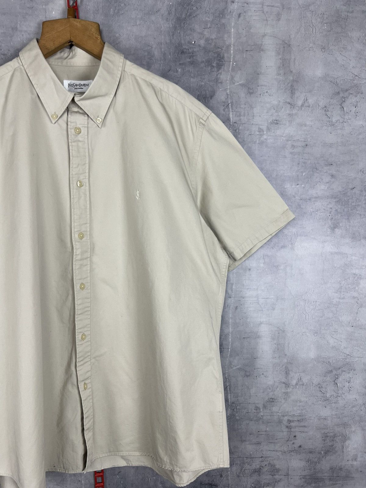 Yves Saint Laurent Vintage YSL Yves Saint Laurent Beige Shirt Size 2Xl Size US XXL / EU 58 / 5 - 3 Thumbnail