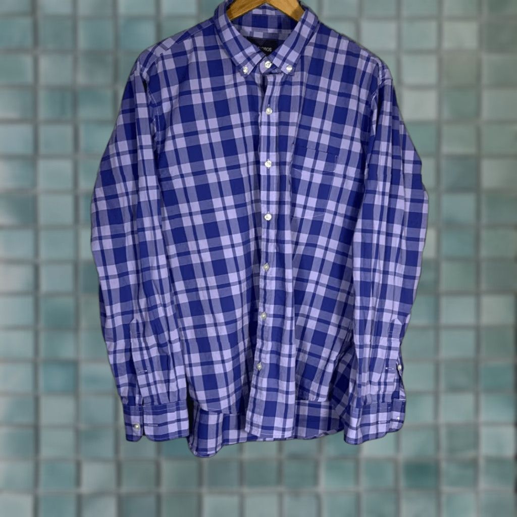 Bonobos Bonobos Mens Slim Fit Button-Down Long Sleeve Shirt XL Purple Size US XL / EU 56 / 4 - 1 Thumbnail