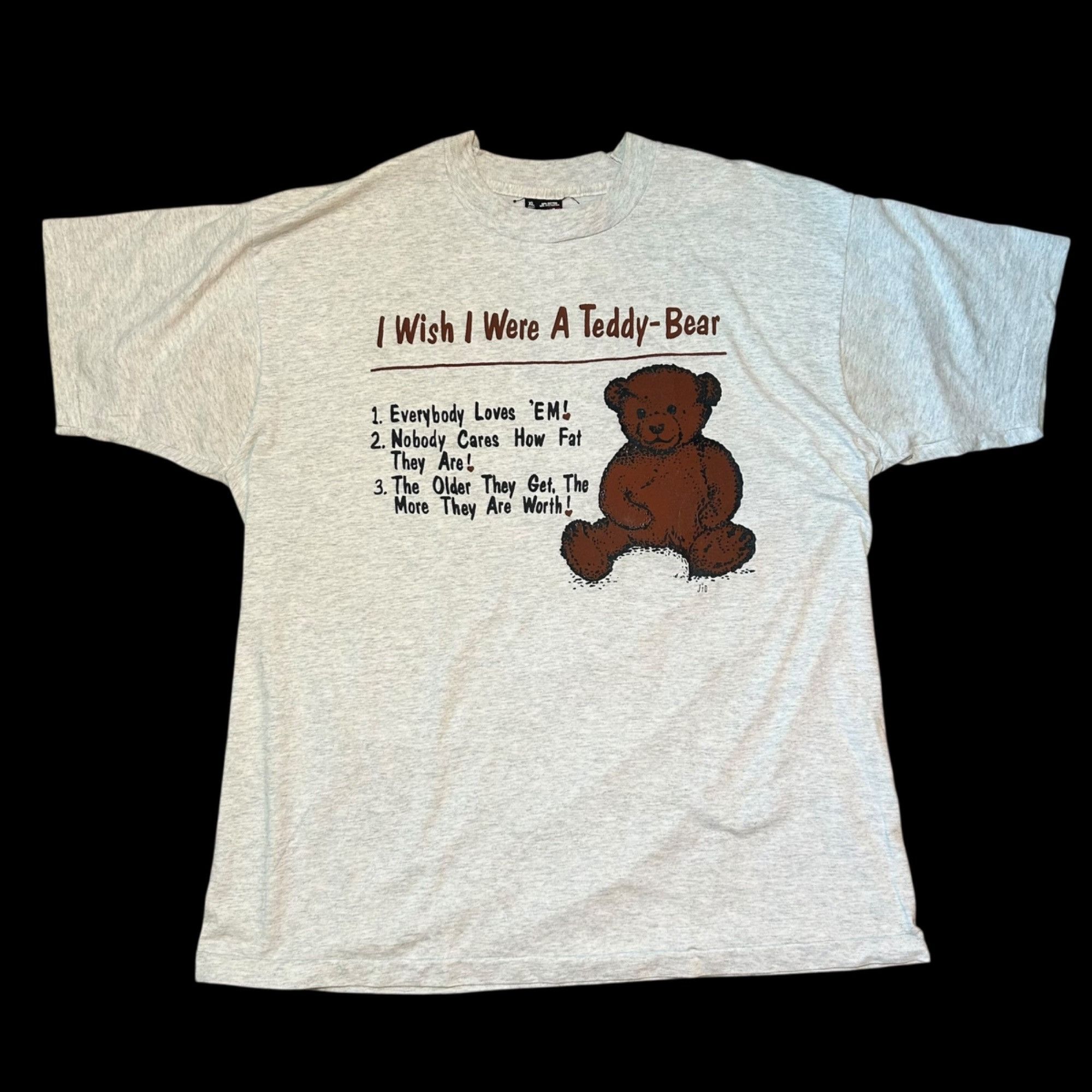Vintage Vintage Best Fruit Of The Loom Single Stitch Teddy Bear Tee Size US XL / EU 56 / 4 - 1 Thumbnail