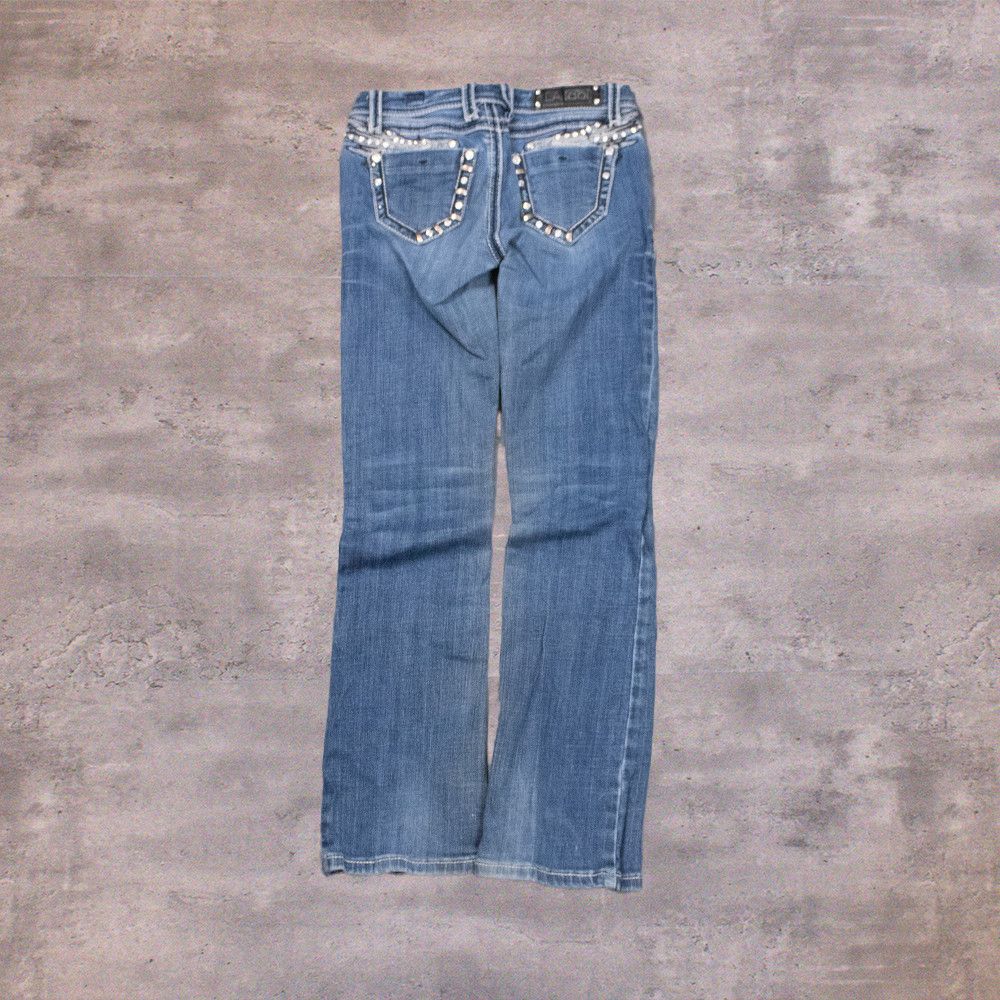 True Religion Y2K's 00's LA Idol's Gem Embellished Skinny Denim Jean's Size US 26 / EU 42 - 1 Thumbnail