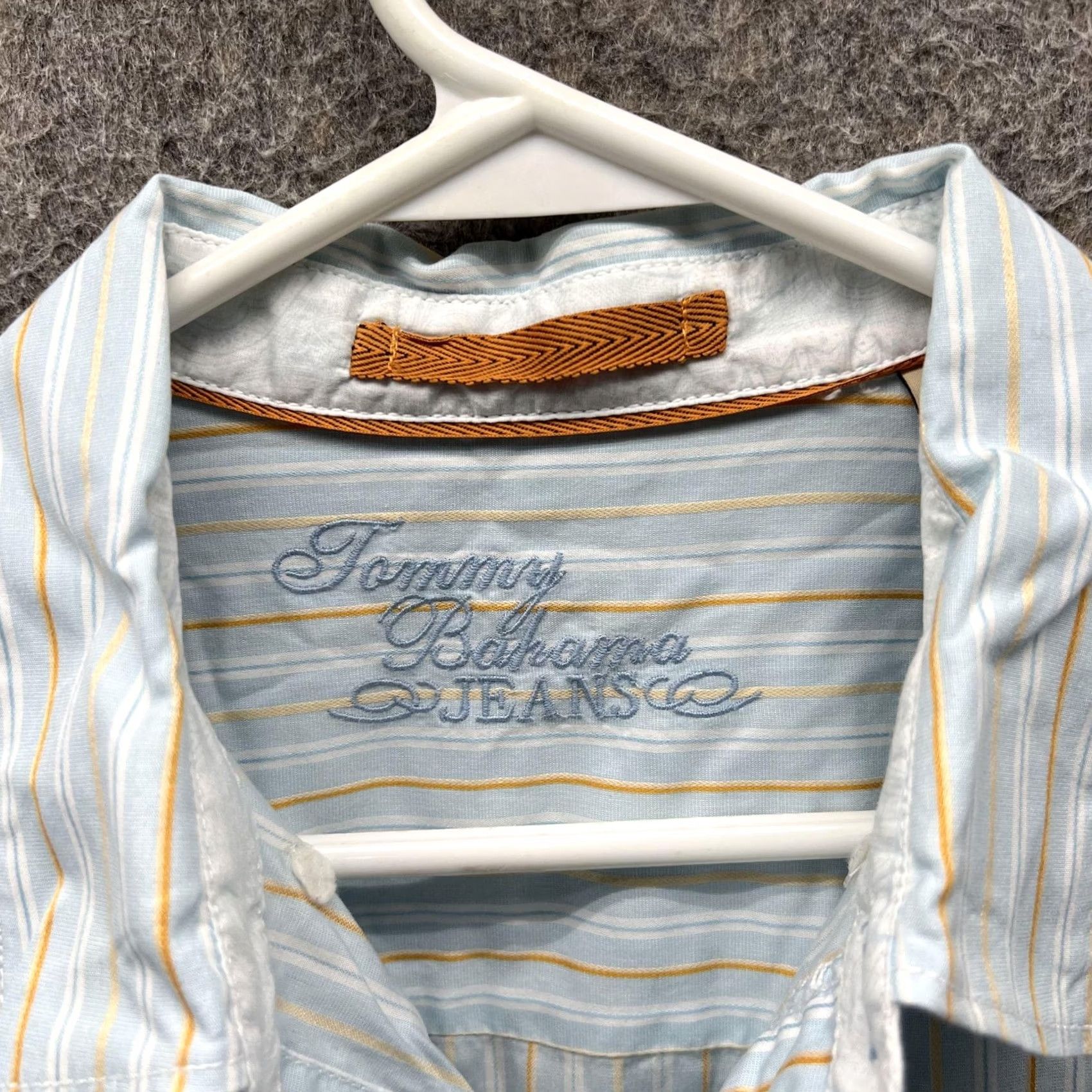 Tommy Bahama Tommy Bahama Jeans Shirt Mens L Blue Stripe Cotton Long Sleeve Button Front Vintage No Size US L / EU 52-54 / 3 - 7 Thumbnail